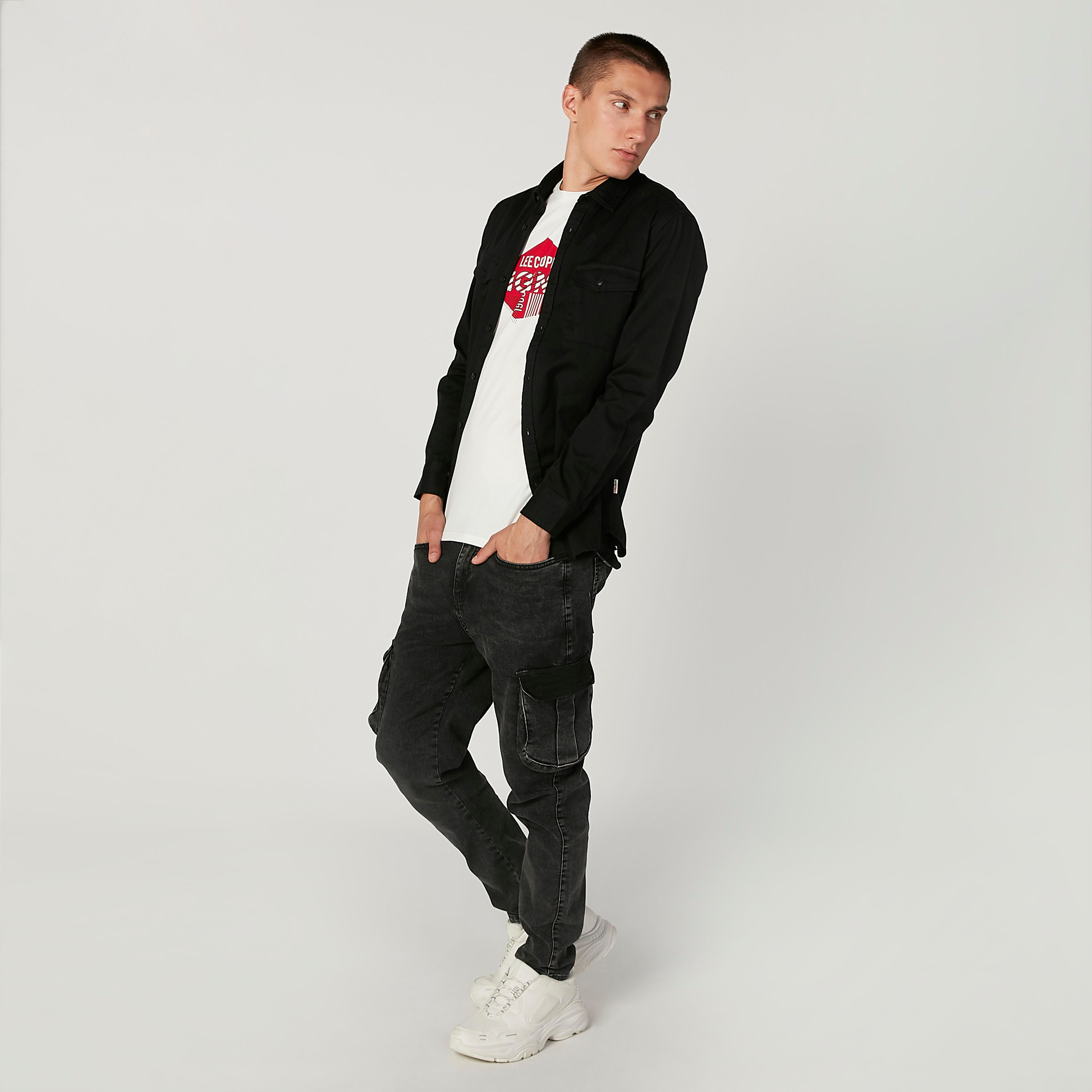 Lee Cooper Printed T-shirt with Short Sleeves-men-clothing-tshirtsandpolos-tshirts-image-2