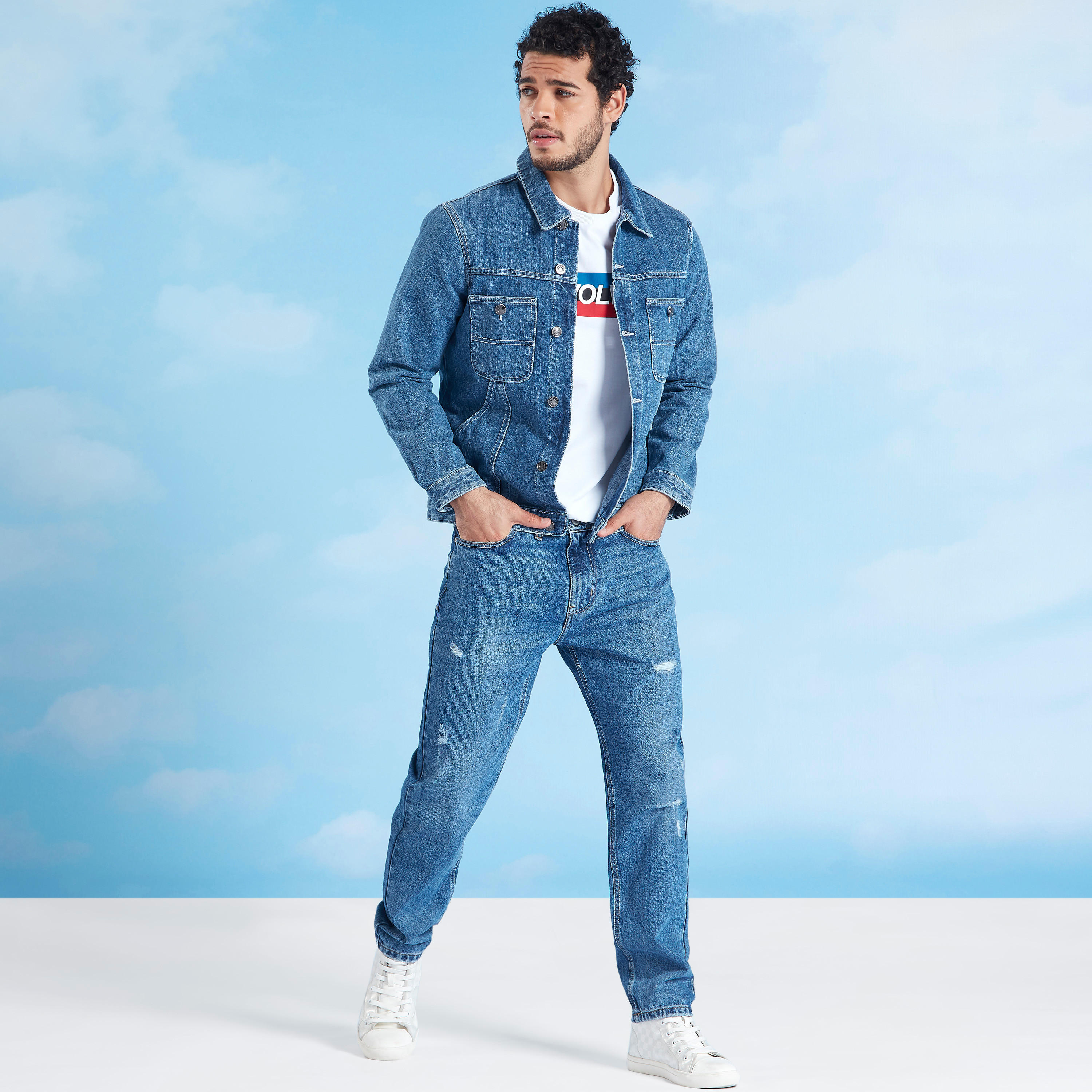 Sustainable Lee Cooper Denim Jacket with Long Sleeves and Pockets-men-clothing-jacketsandblazers-jackets-image-2