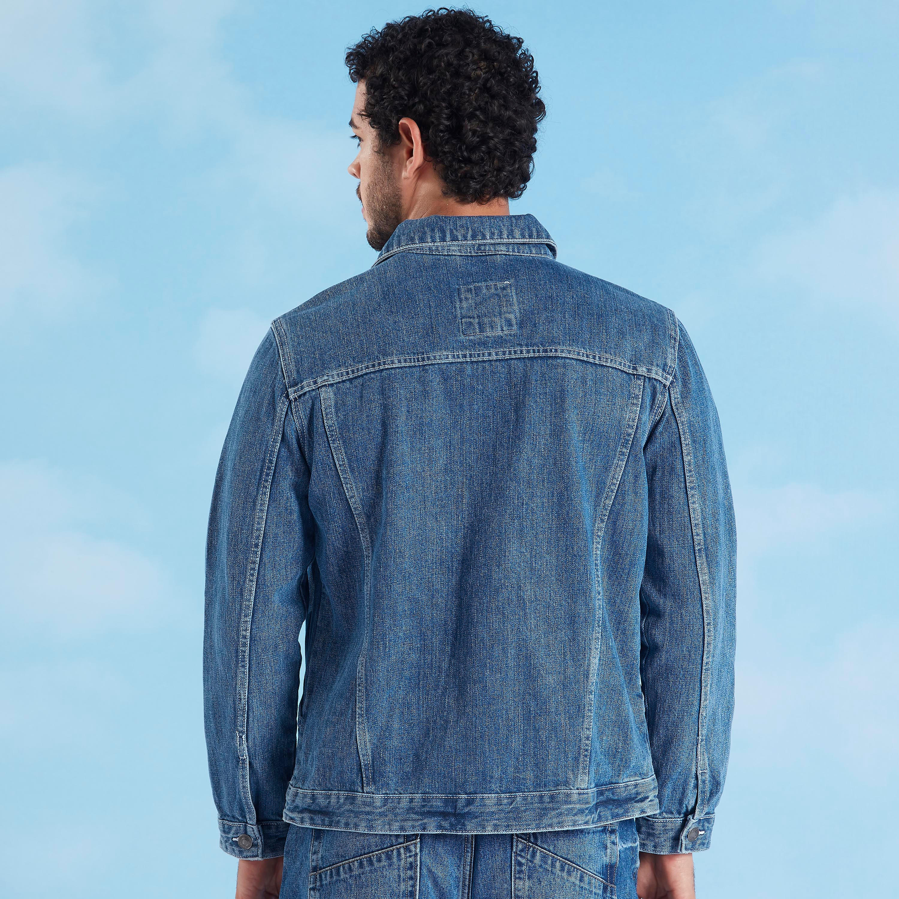 Sustainable Lee Cooper Denim Jacket with Long Sleeves and Pockets-men-clothing-jacketsandblazers-jackets-image-5