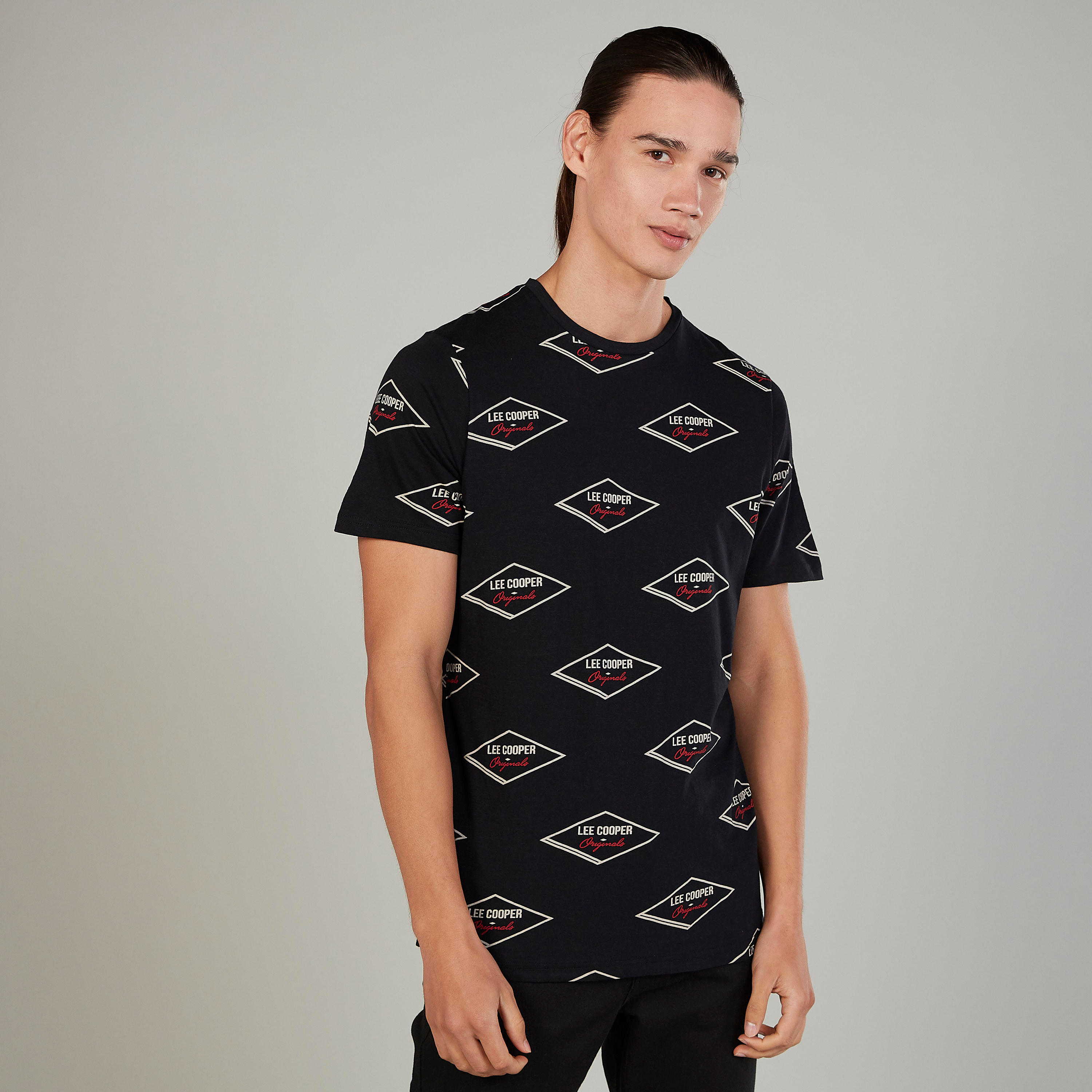 تيشيرت مستدام بياقة ضيّقة وأكمام قصيرة من لي كوبر-men-clothing-tshirtsandpolos-tshirts-image-5