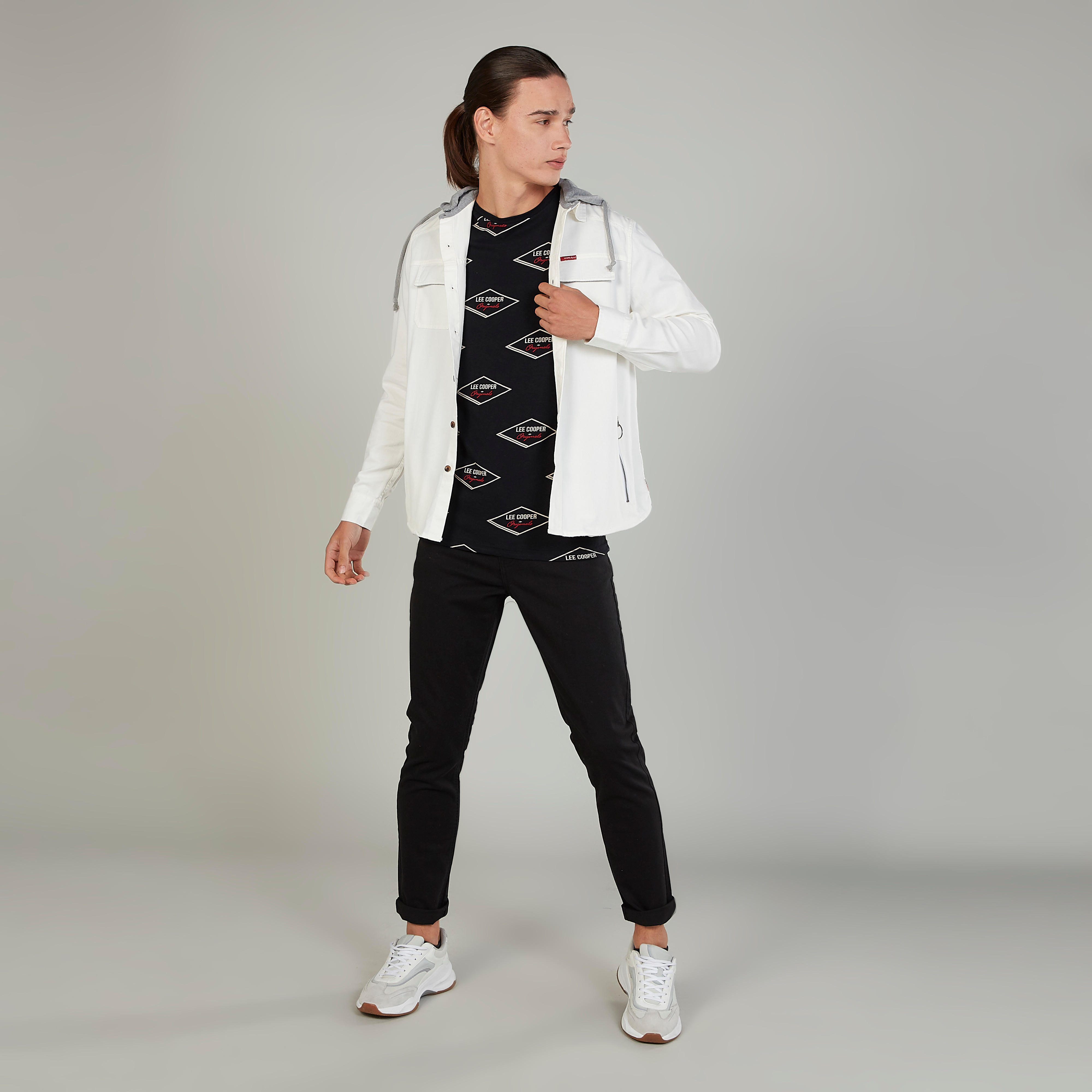 قميص مستدام سادة بأكمام طويلة وقبّعة-men-clothing-shirts-image-2