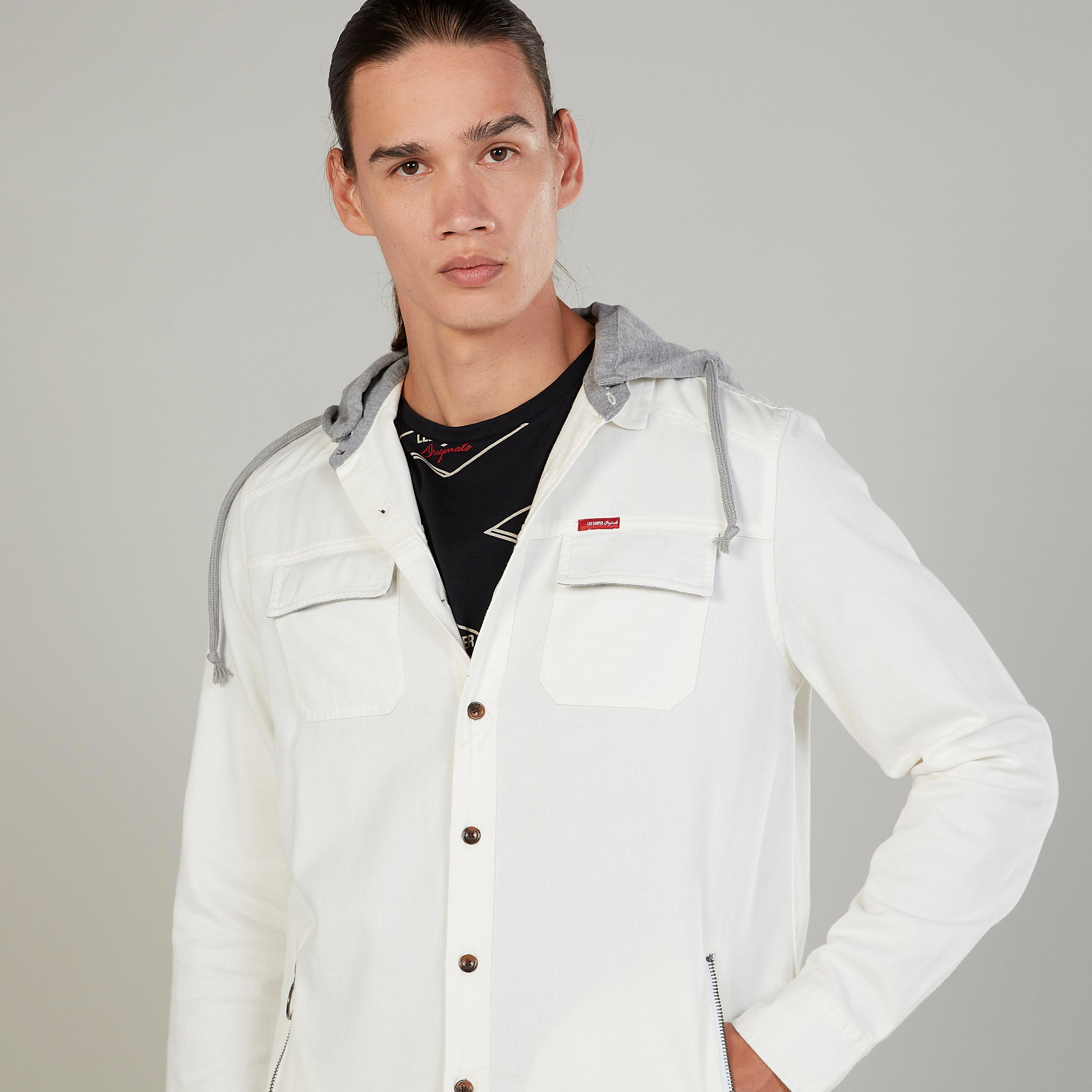 قميص مستدام سادة بأكمام طويلة وقبّعة-men-clothing-shirts-image-3