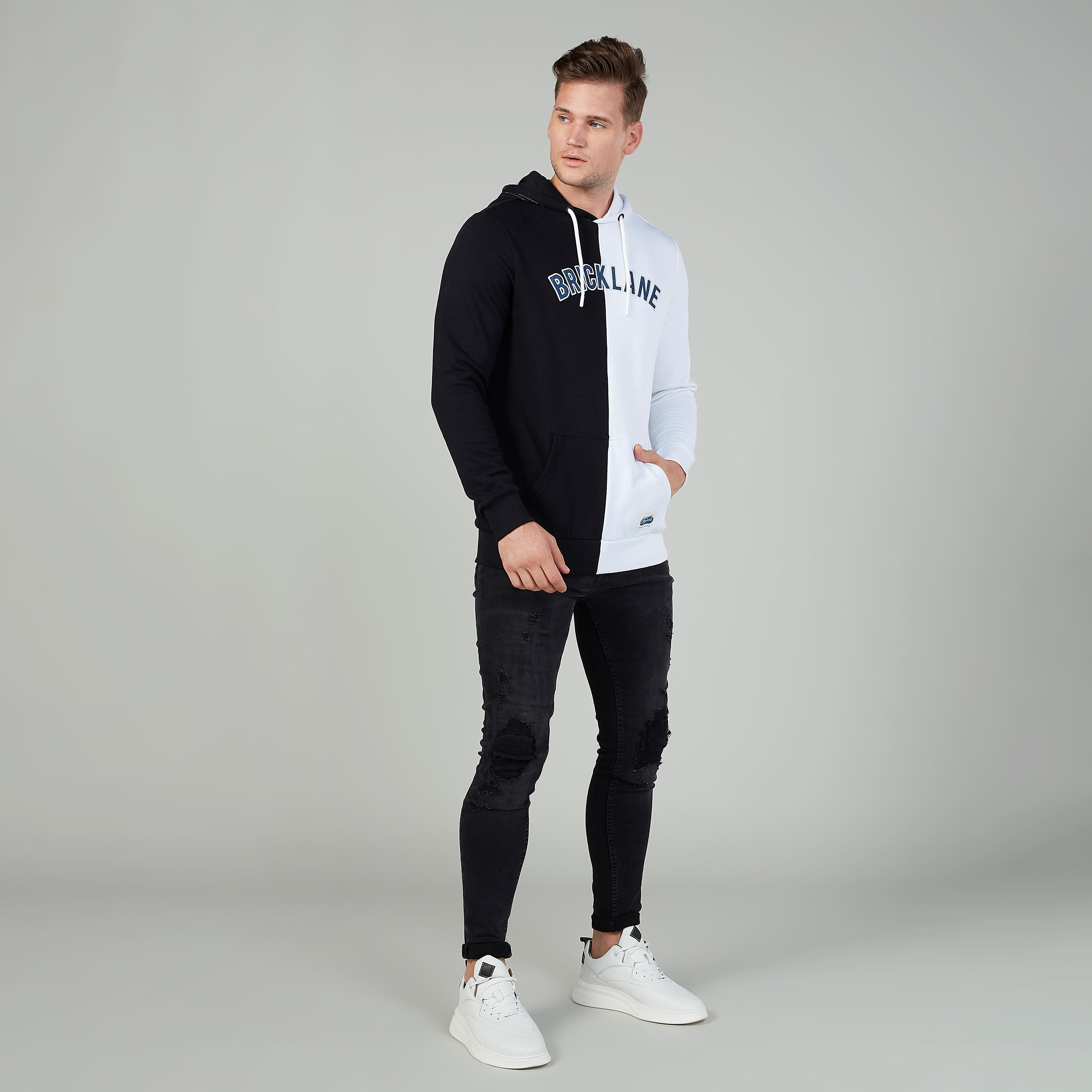 هودي مستدام بأكمام طويلة بتصاميم مغايرة وطبعات من لي كوبر -men-winterwear-hoodiesandsweatshirts-image-2