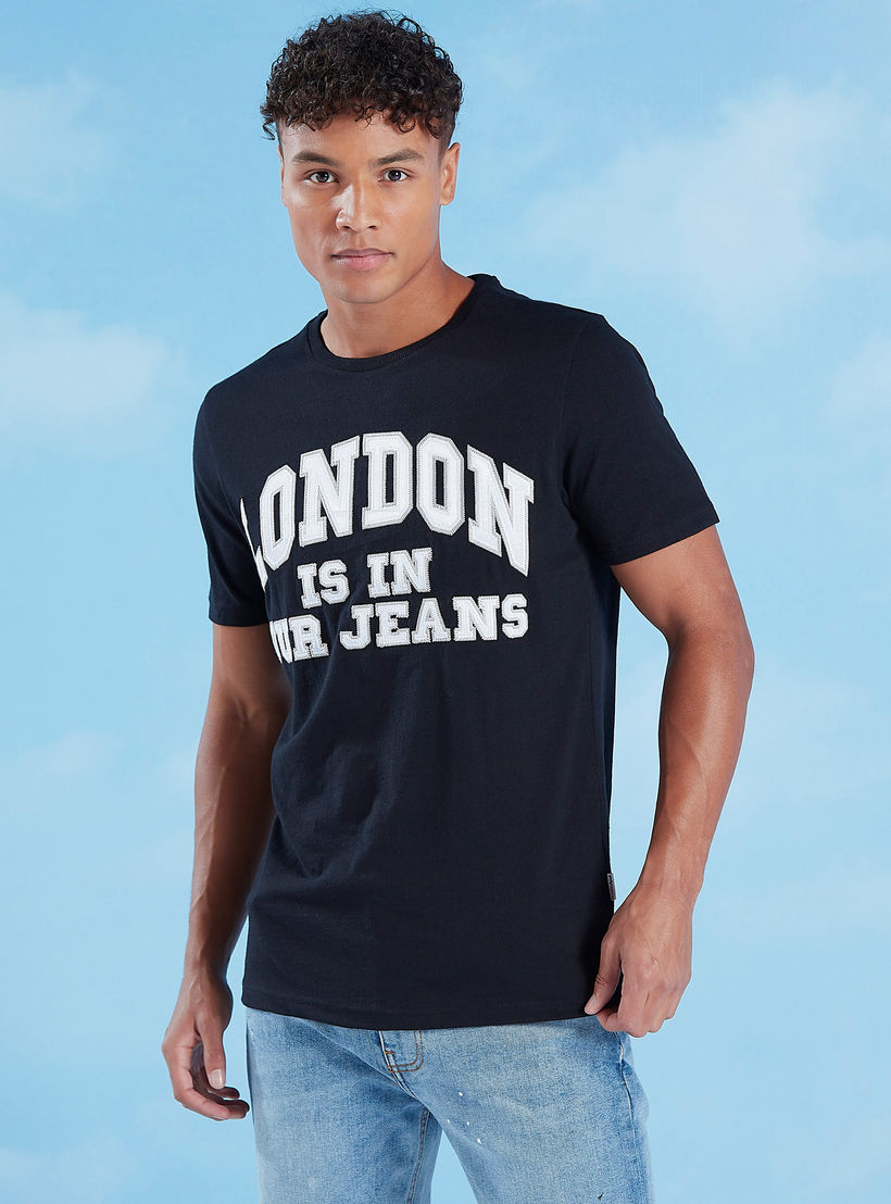 Lee Cooper Printed Crew Neck T-shirt with Short Sleeves-men-clothing-tshirtsandpolos-tshirts-image-2