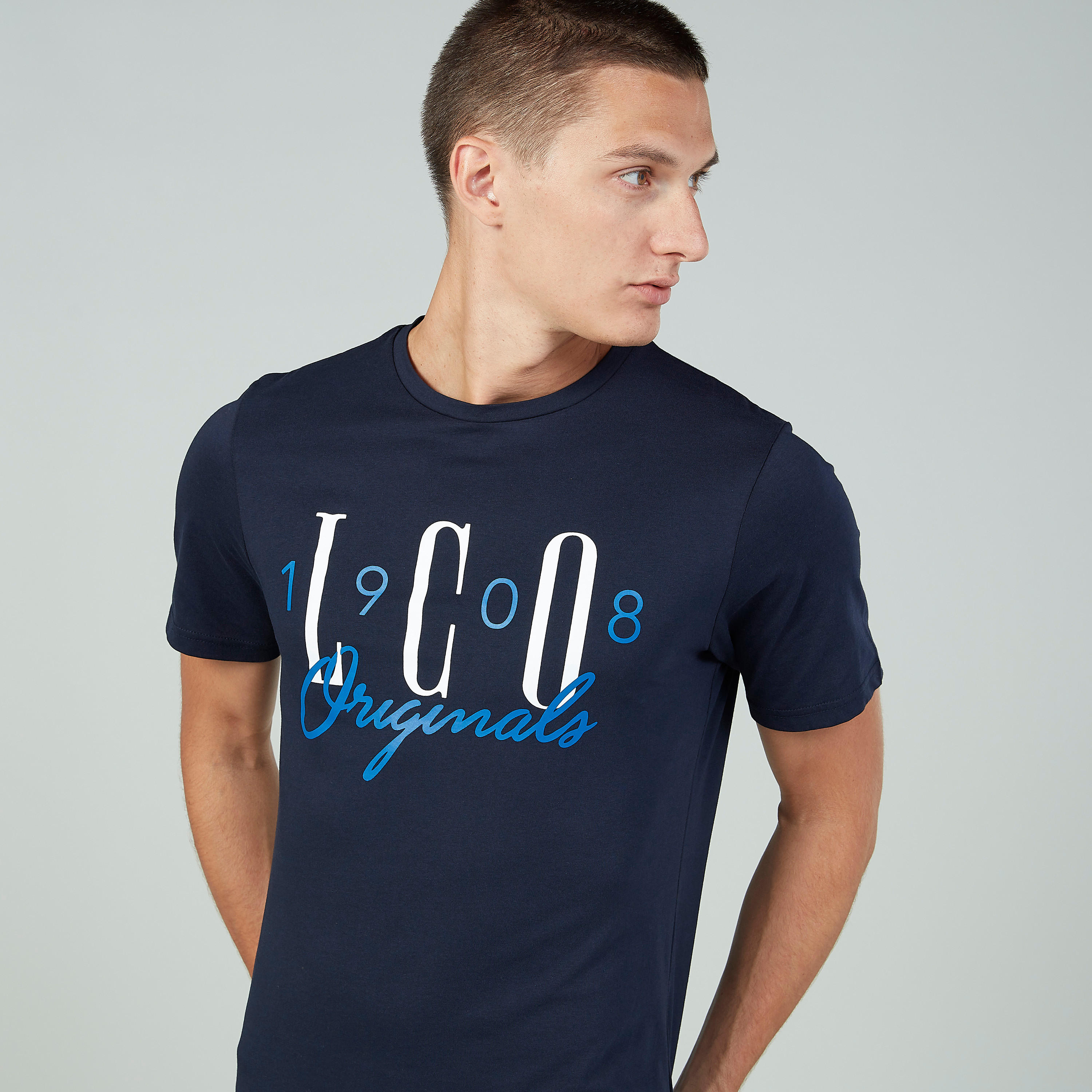Sustainable Lee Cooper Printed Crew Neck T-shirt with Short Sleeves-men-clothing-tshirtsandpolos-tshirts-image-3