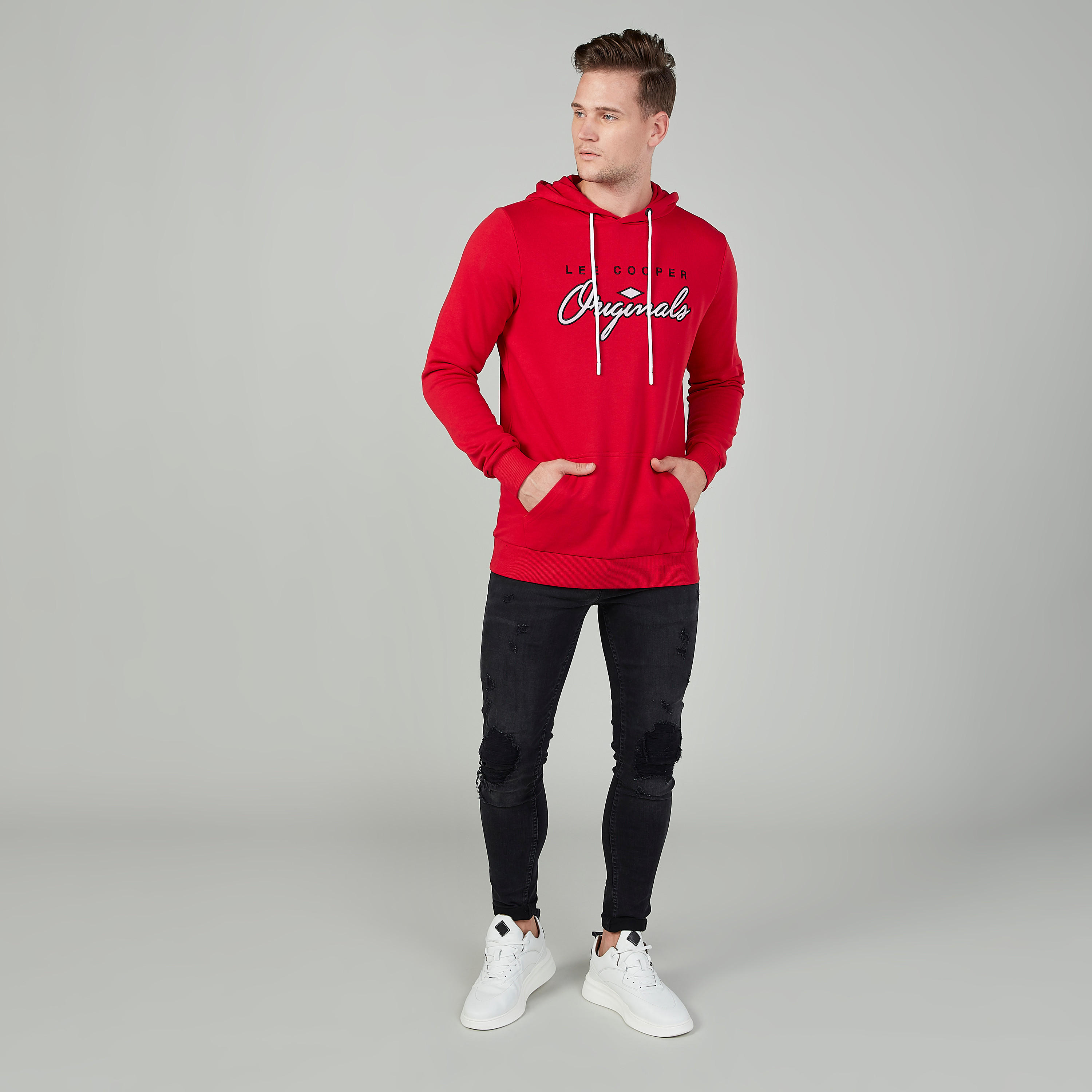 هودي مستدام بأكمام طويلة وطبعات من لي كوبر -men-winterwear-hoodiesandsweatshirts-image-2