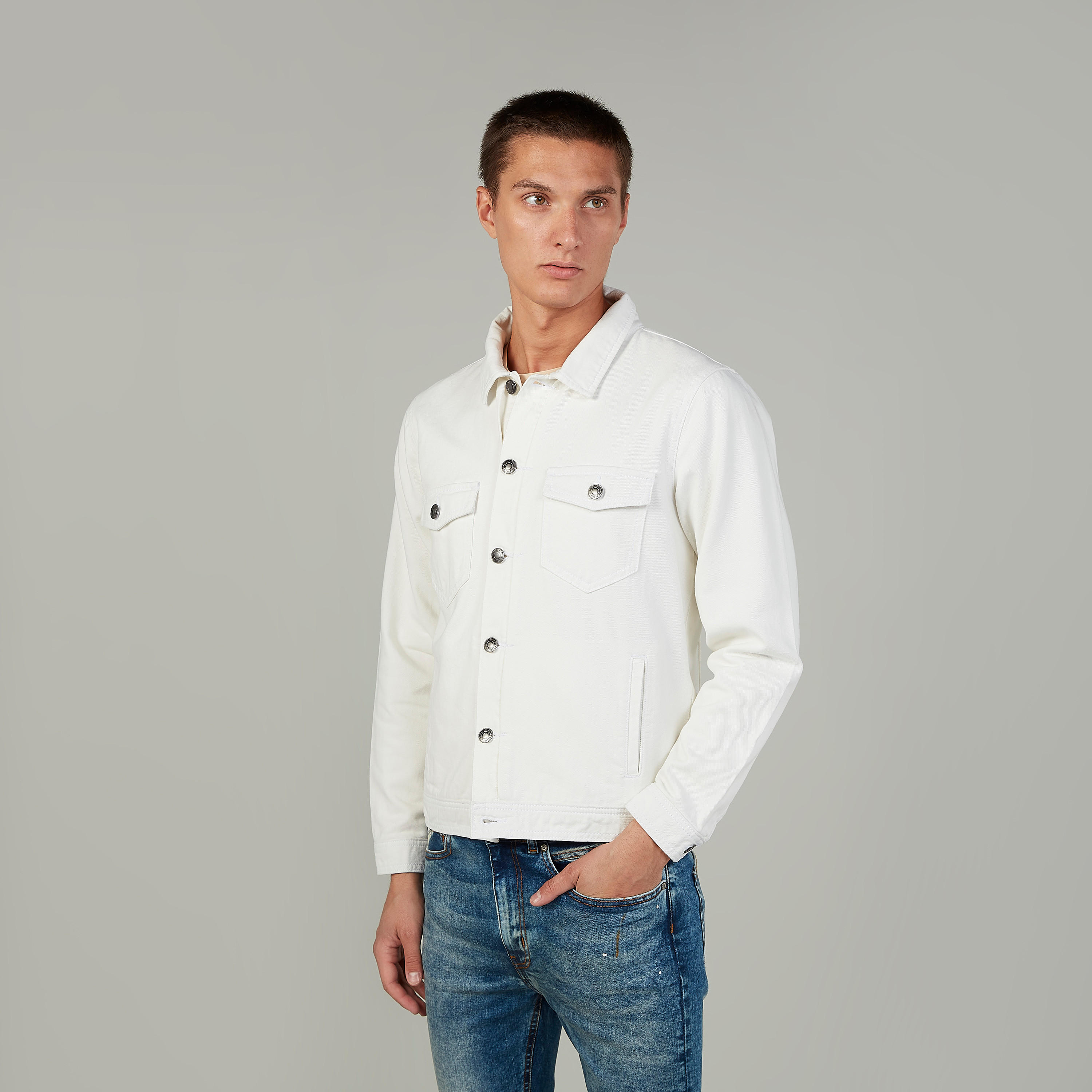 Sustainable Lee Cooper Denim Jacket with Long Sleeves and Pockets-men-clothing-jacketsandblazers-jackets-image-1