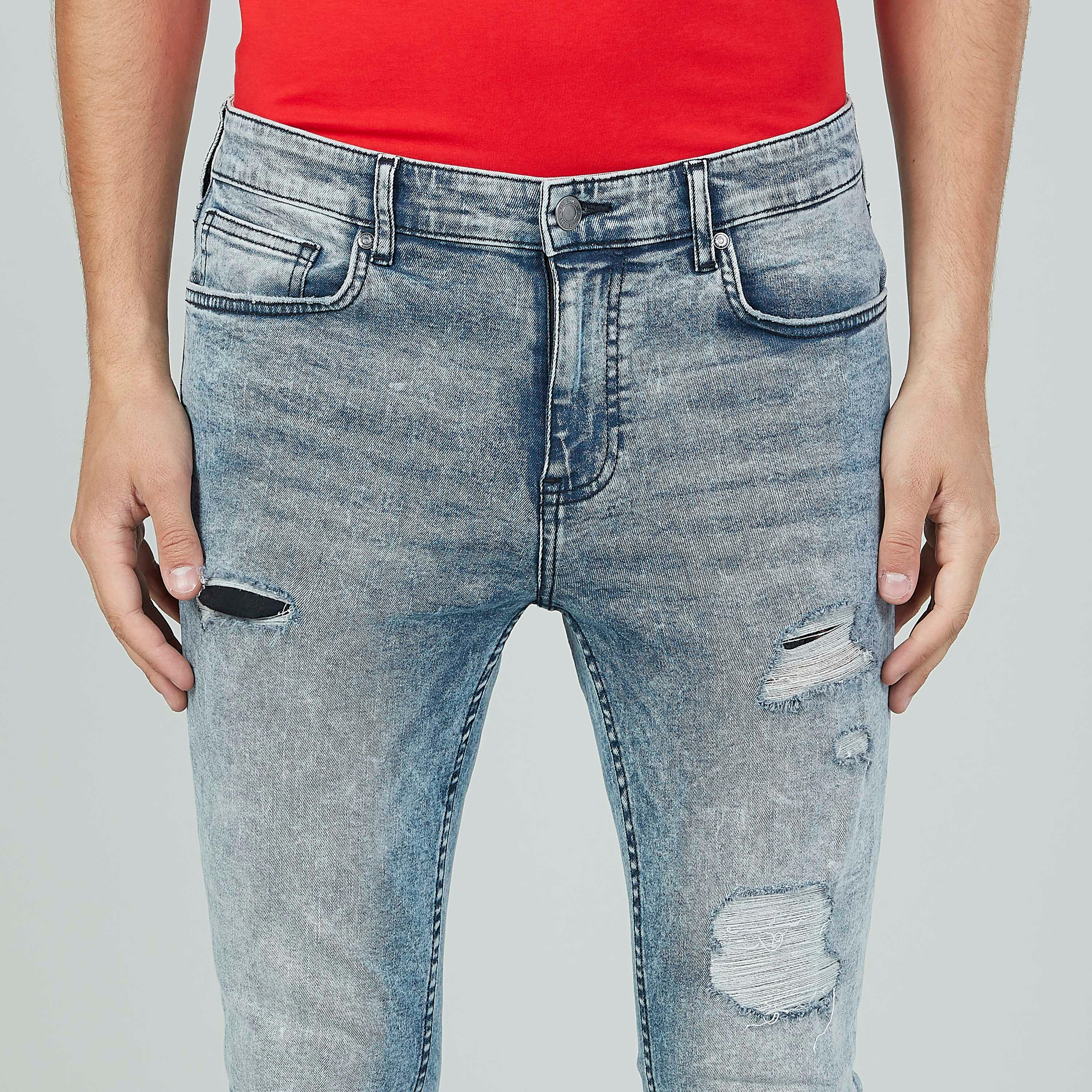 بنطلون جينز طويل ممزق بجيوب من لي كوبر-men-clothing-bottoms-jeans-image-3