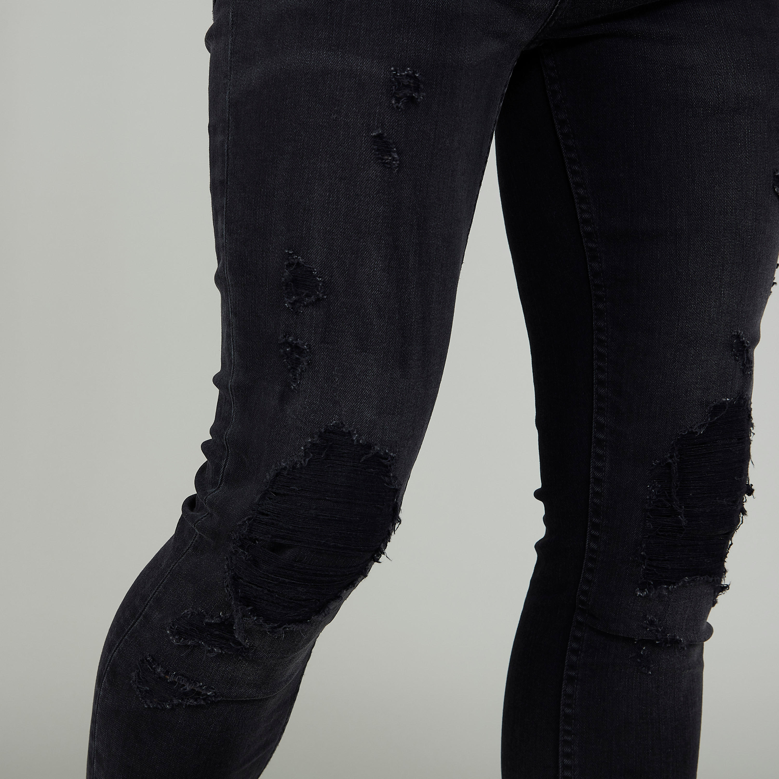بنطلون جينز ممزّق بجيوب وحلقات للحزام من لي كوبر-men-clothing-bottoms-jeans-image-3