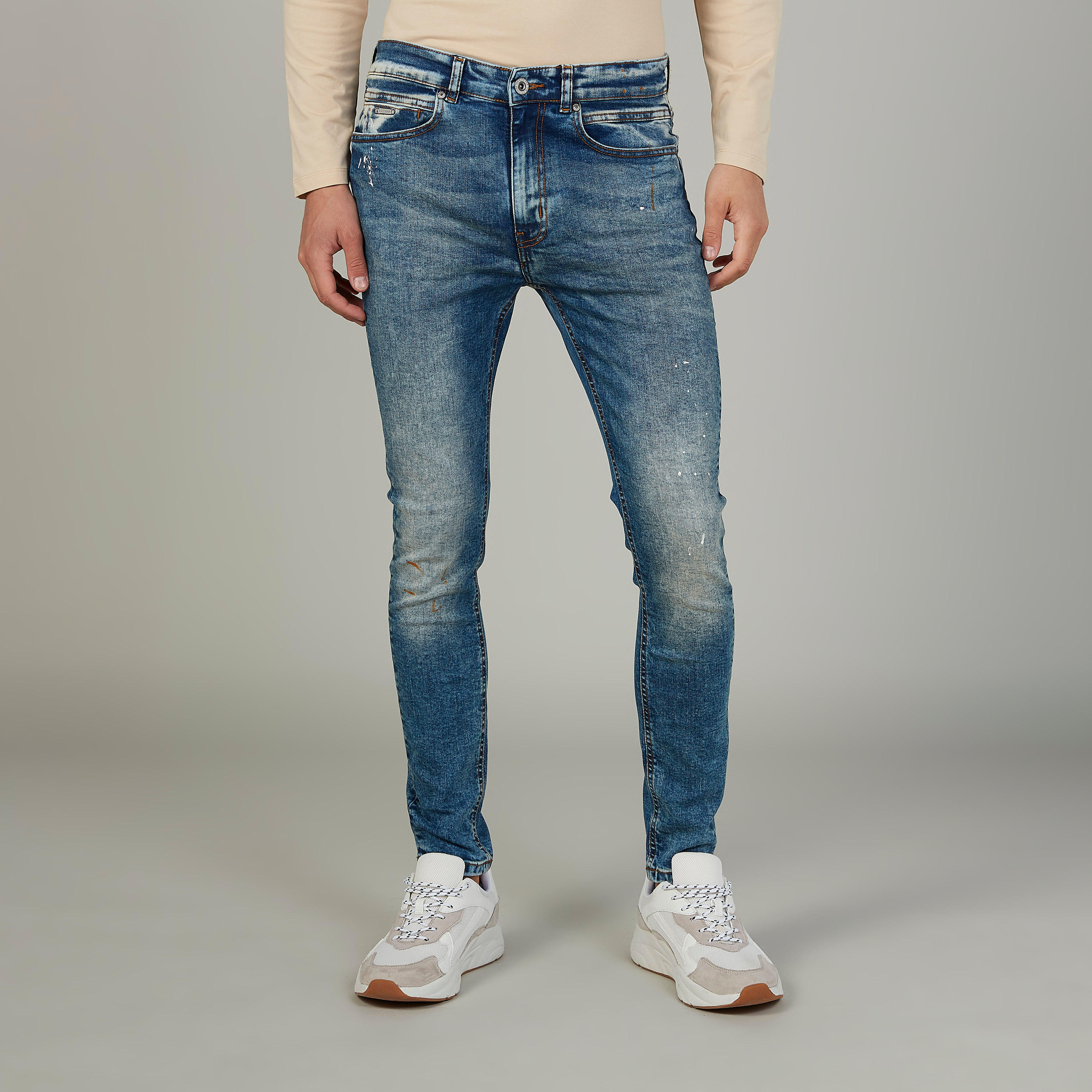 Sustainable Lee Cooper Skinny Fit Full Length Mid Waist Jeans-men-clothing-bottoms-jeans-image-1