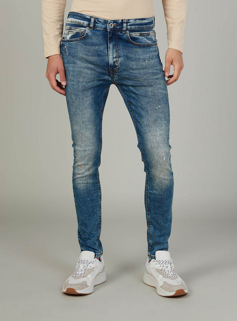Sustainable Lee Cooper Skinny Fit Full Length Mid Waist Jeans-men-clothing-bottoms-jeans-image-1