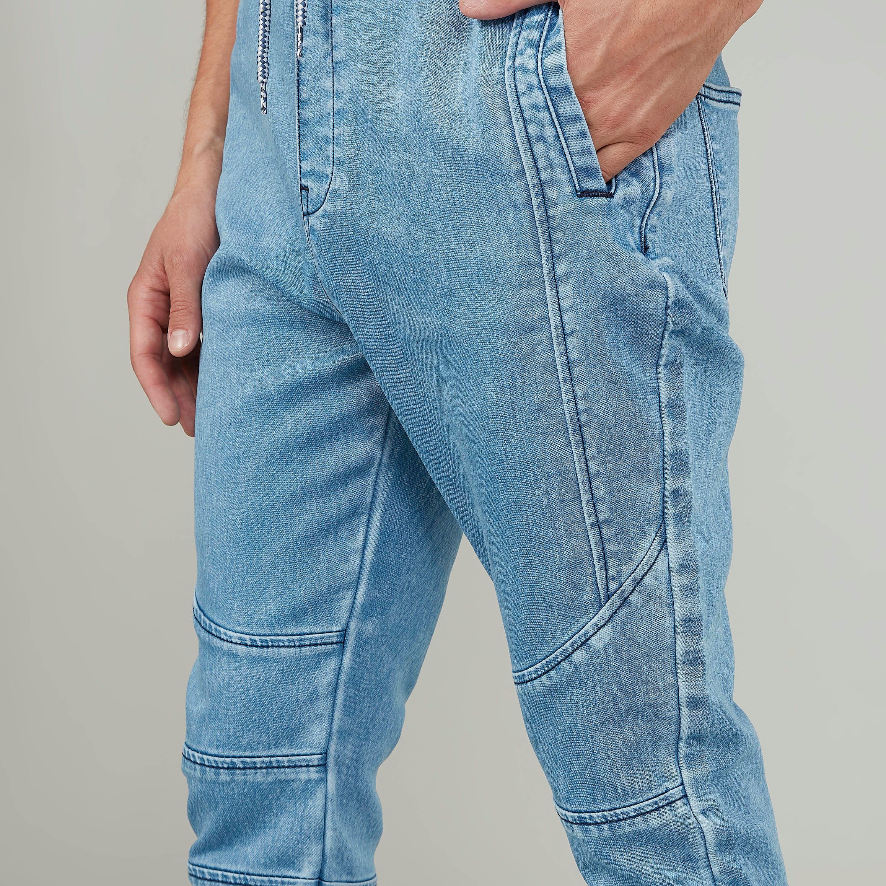 بنطلون رياضي طويل دنيم بجيوب من لي كوبر-men-clothing-bottoms-joggers-image-3