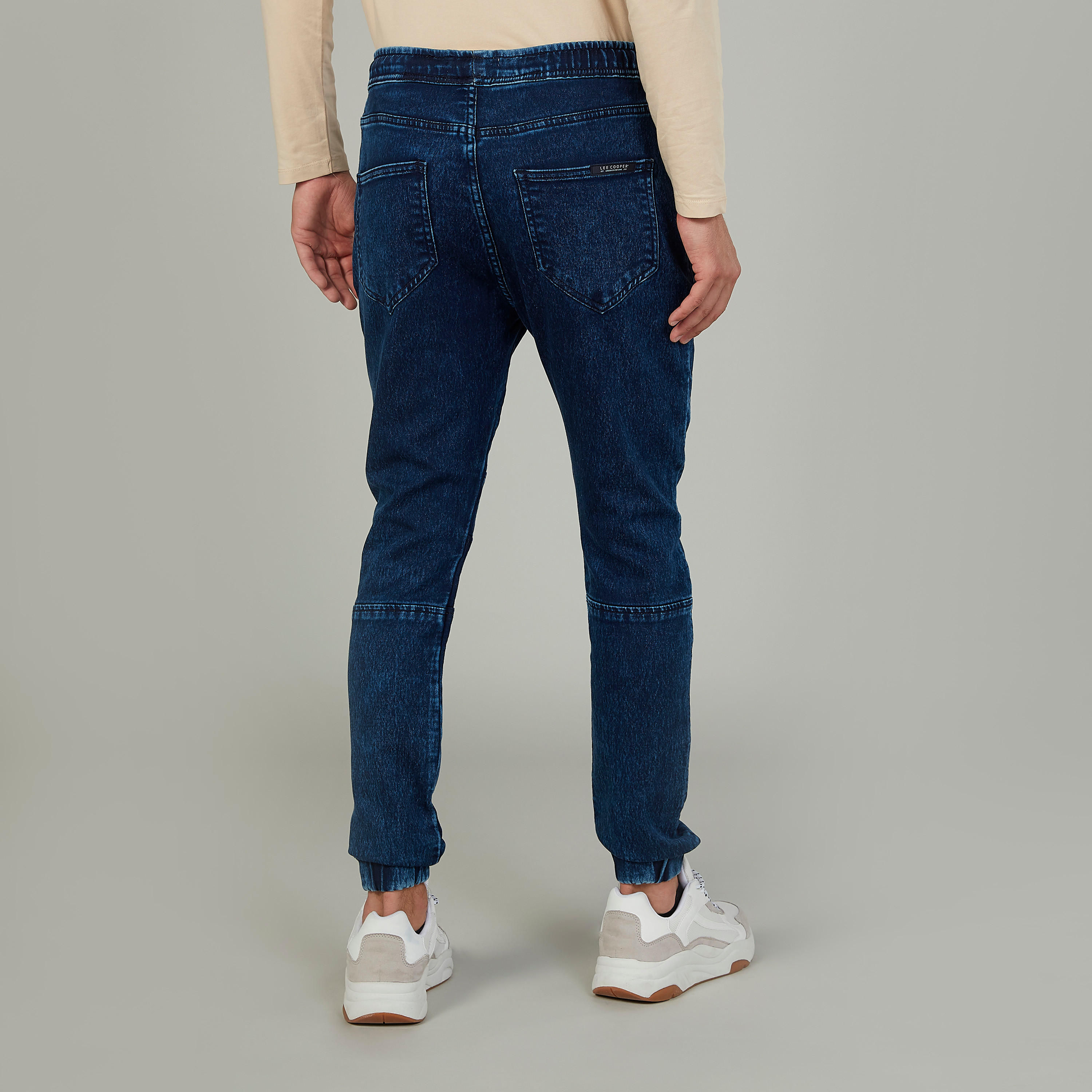 Lee Cooper Cuffed Joggers with Drawstring Waistband-men-clothing-bottoms-joggers-image-4