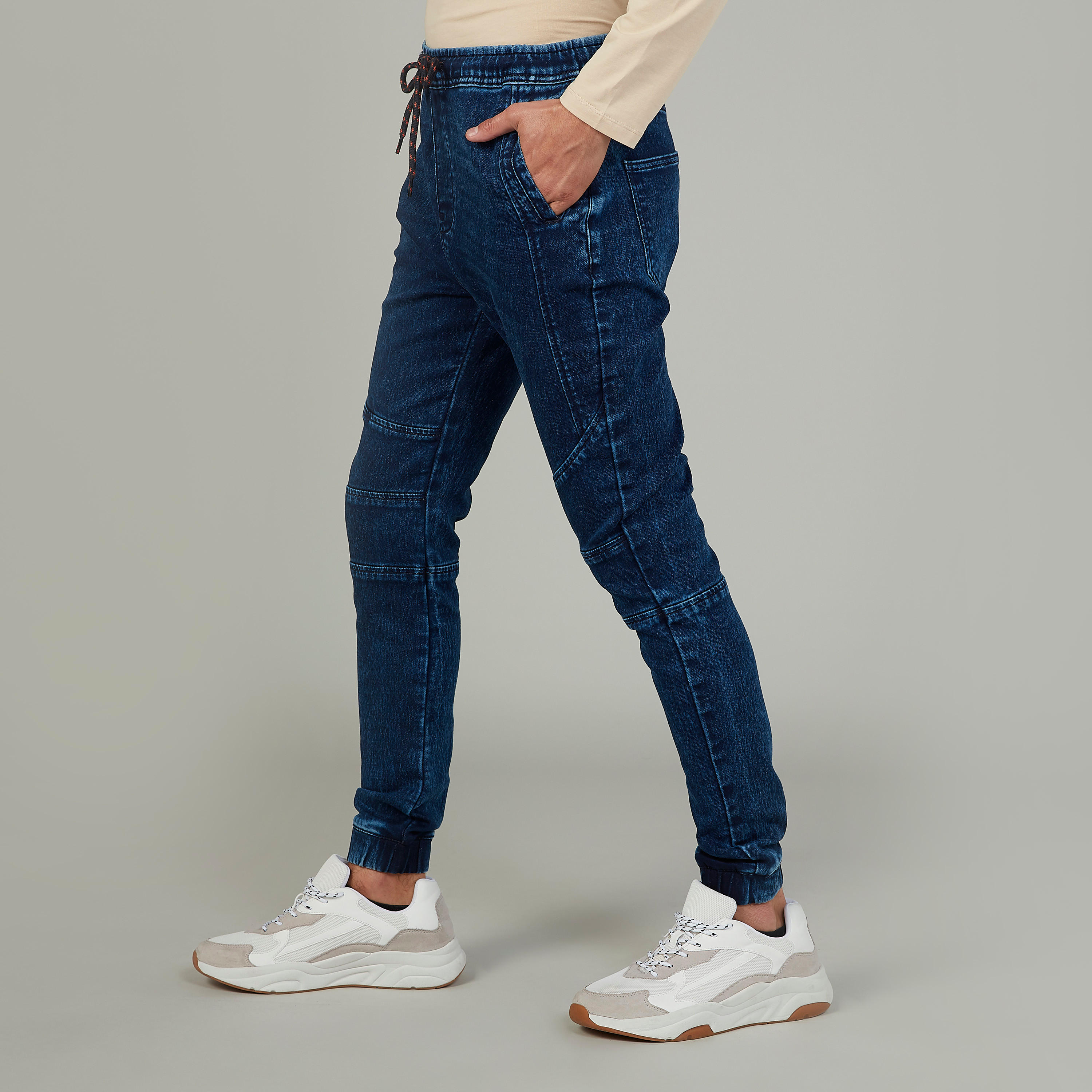 Lee Cooper Cuffed Joggers with Drawstring Waistband-men-clothing-bottoms-joggers-image-5