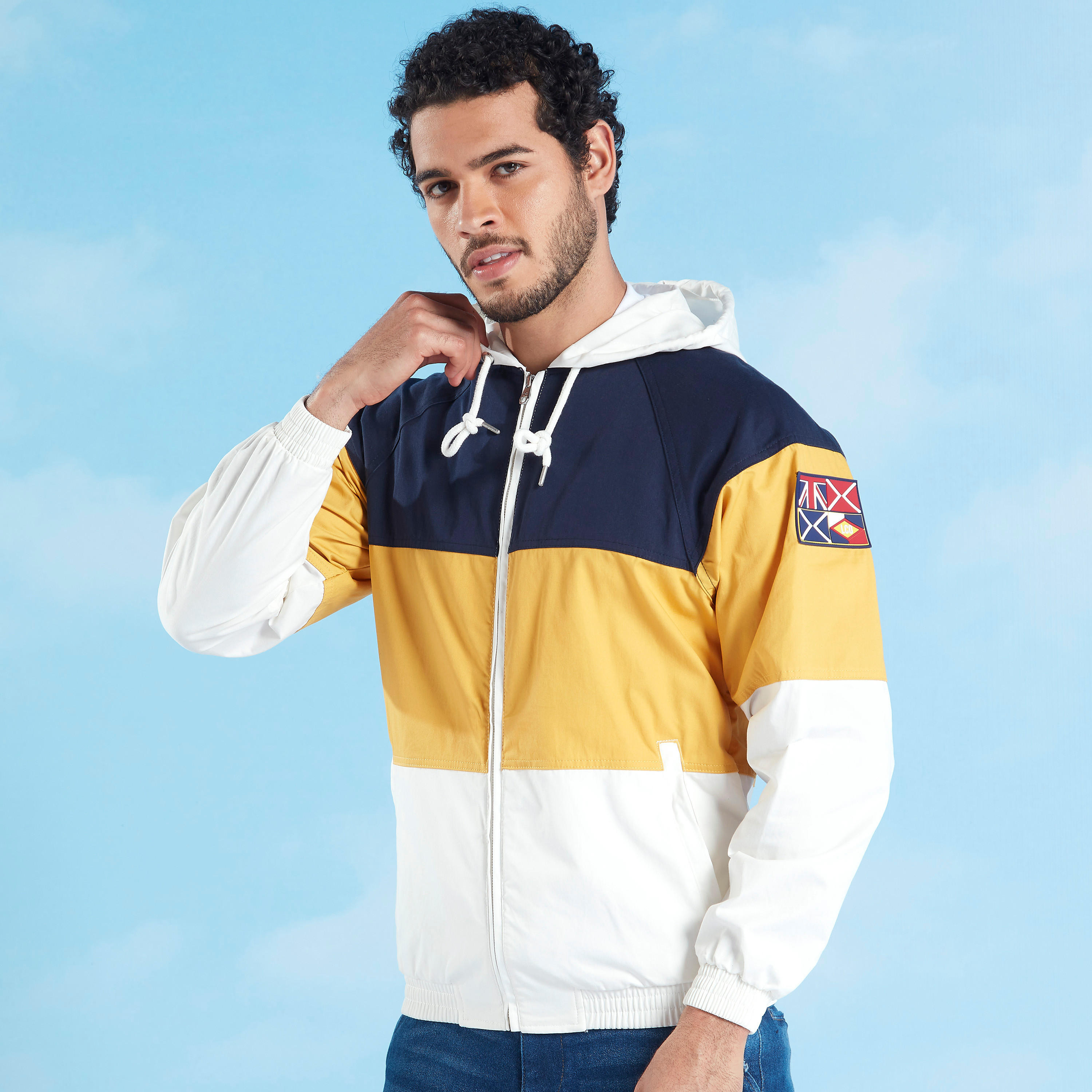 Sustainable Lee Cooper Printed Jacket with Long Sleeves and Hood-men-clothing-jacketsandblazers-jackets-image-1
