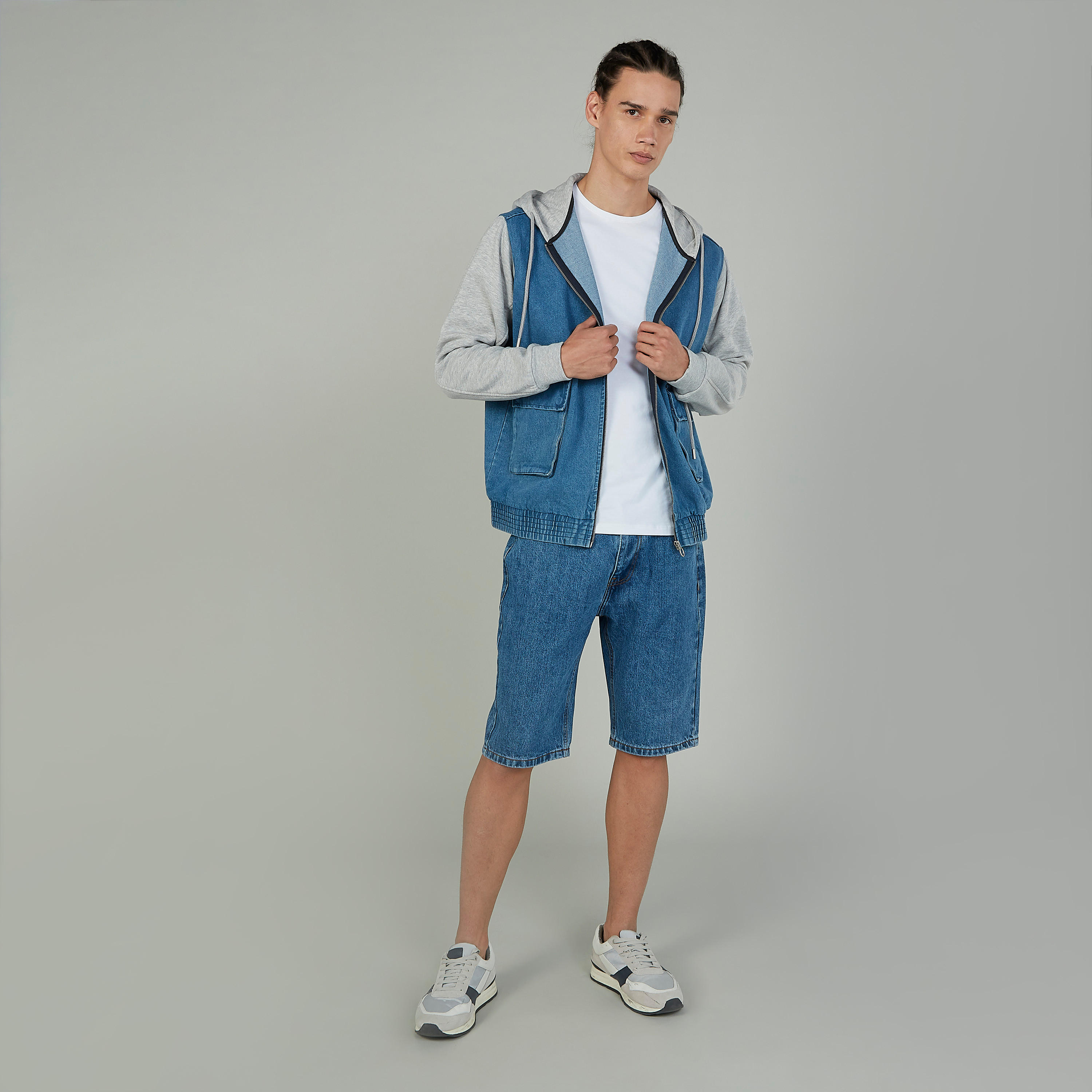 جاكيت دينم بأكمام طويلة وقبّعة من لي كوبر-men-clothing-jacketsandblazers-jackets-image-2