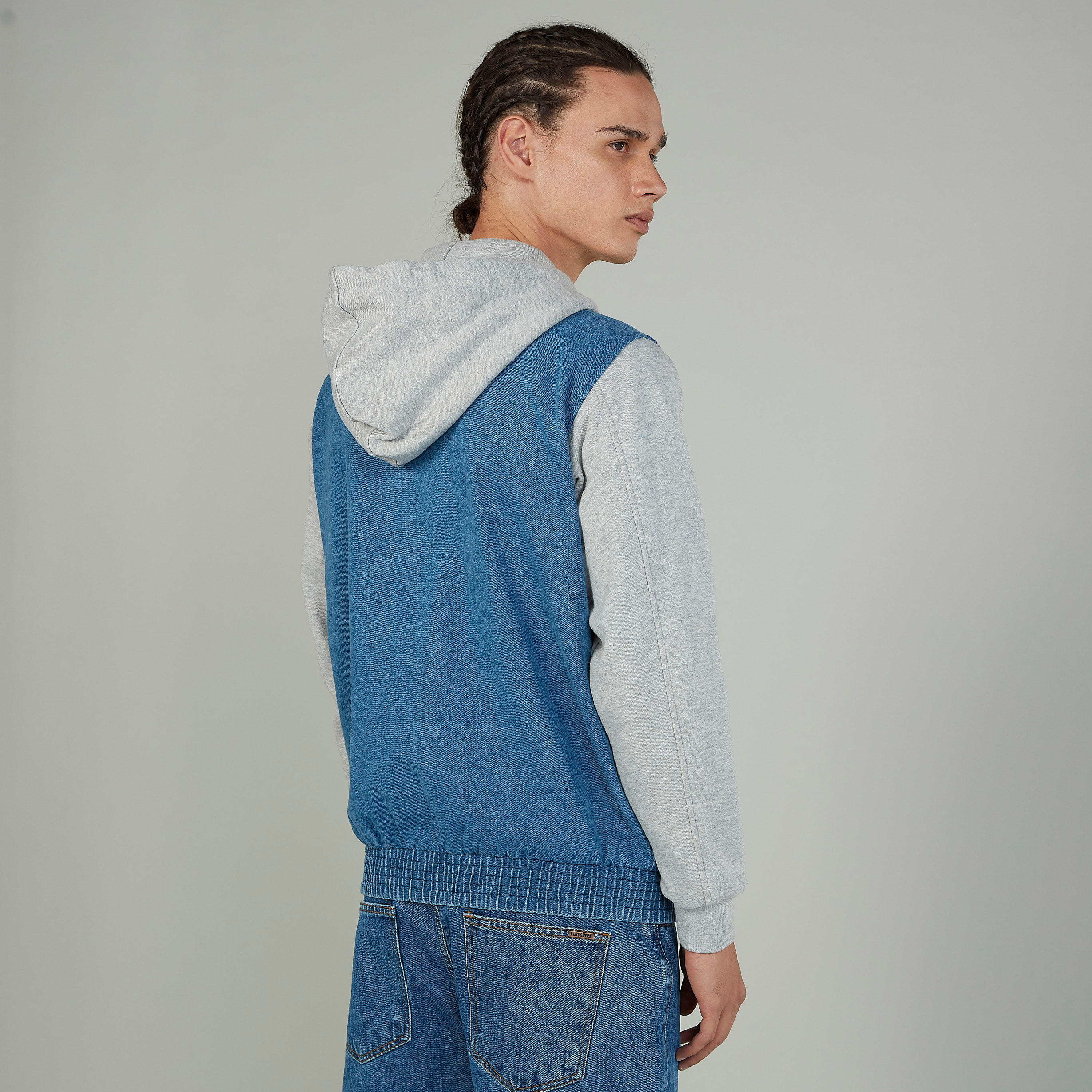 جاكيت دينم بأكمام طويلة وقبّعة من لي كوبر-men-clothing-jacketsandblazers-jackets-image-4