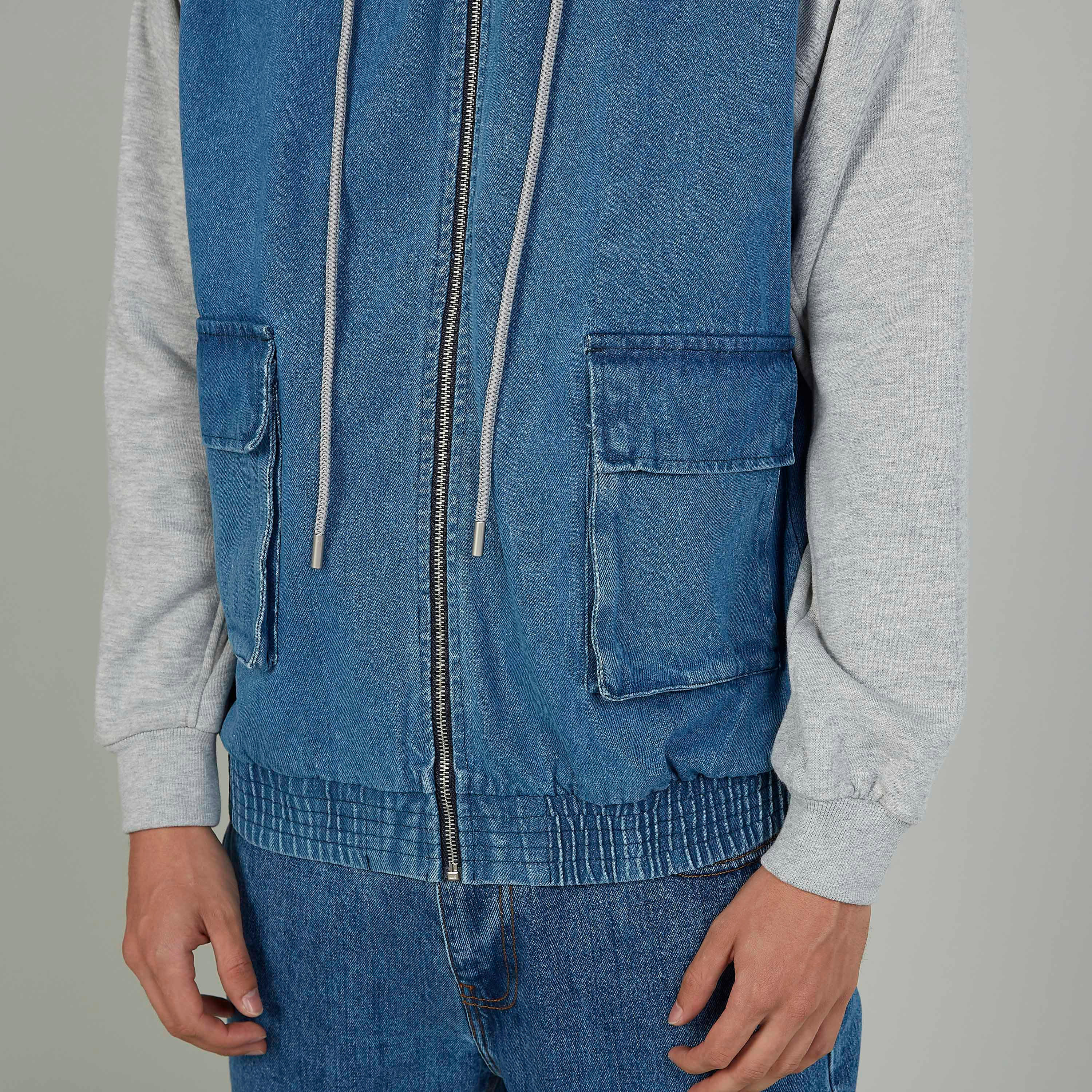 جاكيت دينم بأكمام طويلة وقبّعة من لي كوبر-men-clothing-jacketsandblazers-jackets-image-5