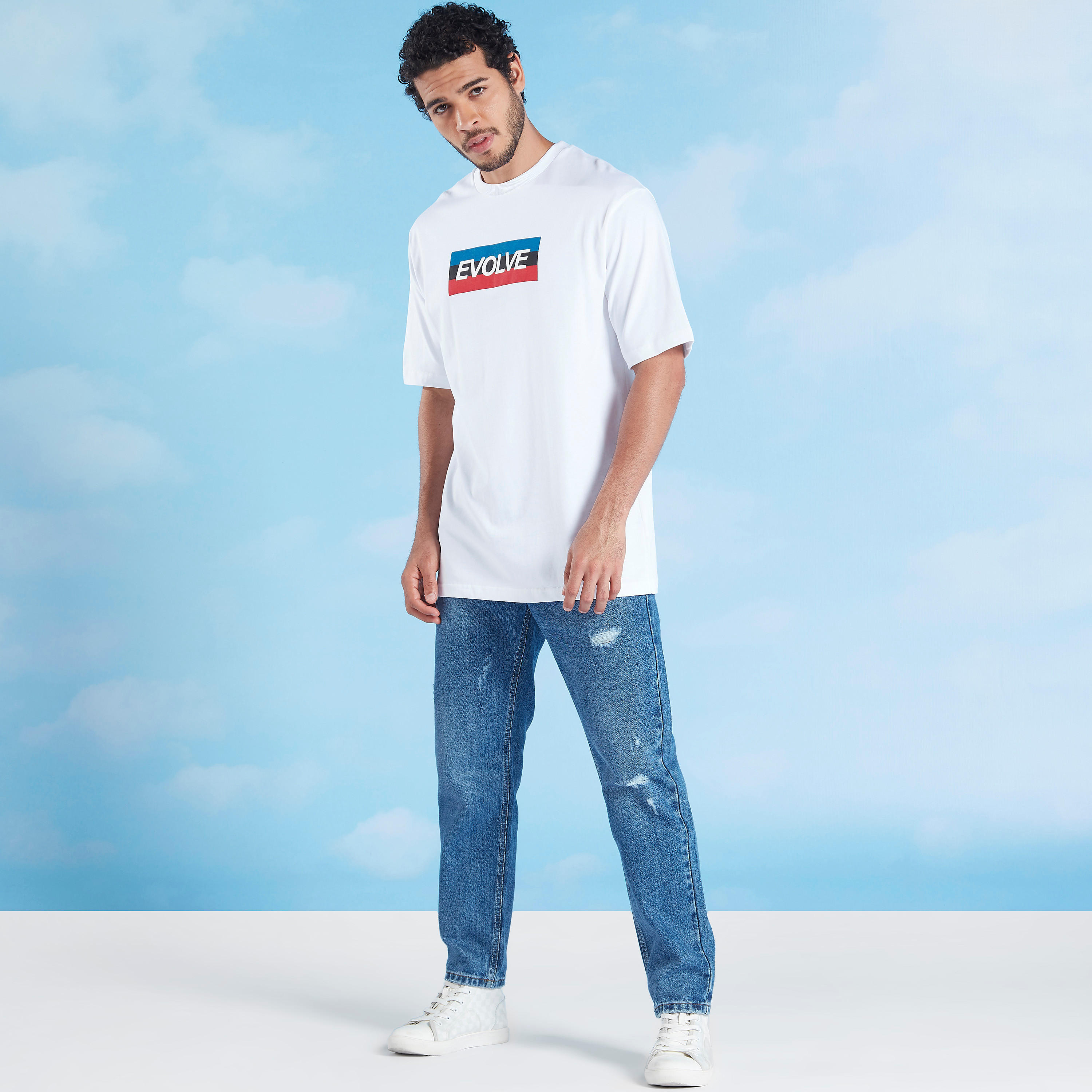 بنطلون جينز مستدام ممزق بخصر متوسّط الإرتفاع وتفاصيل جيوب من لي كوبر-men-clothing-bottoms-jeans-image-2