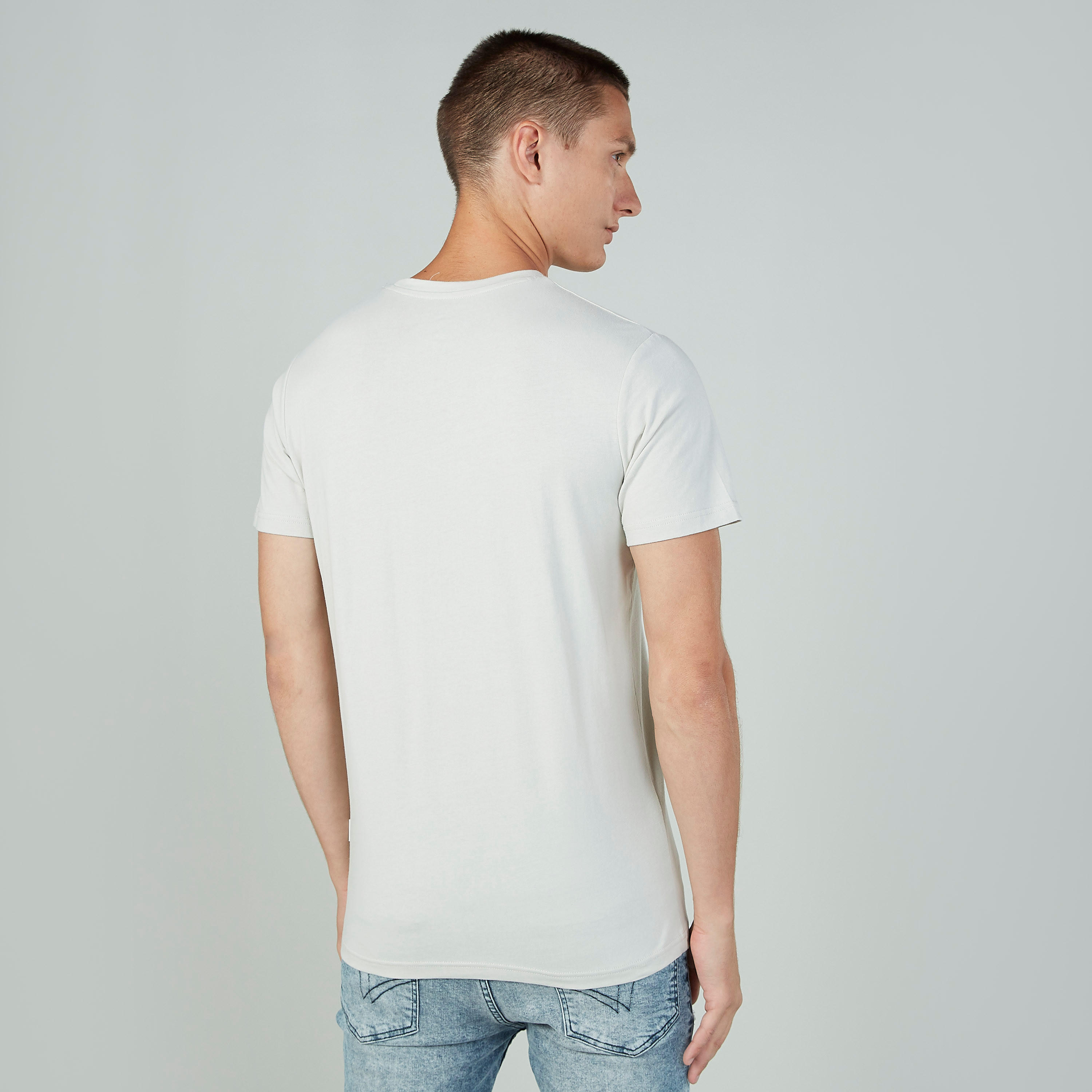 Lee Cooper Printed T-shirt with V-neck and Short Sleeves-men-clothing-tshirtsandpolos-tshirts-image-4