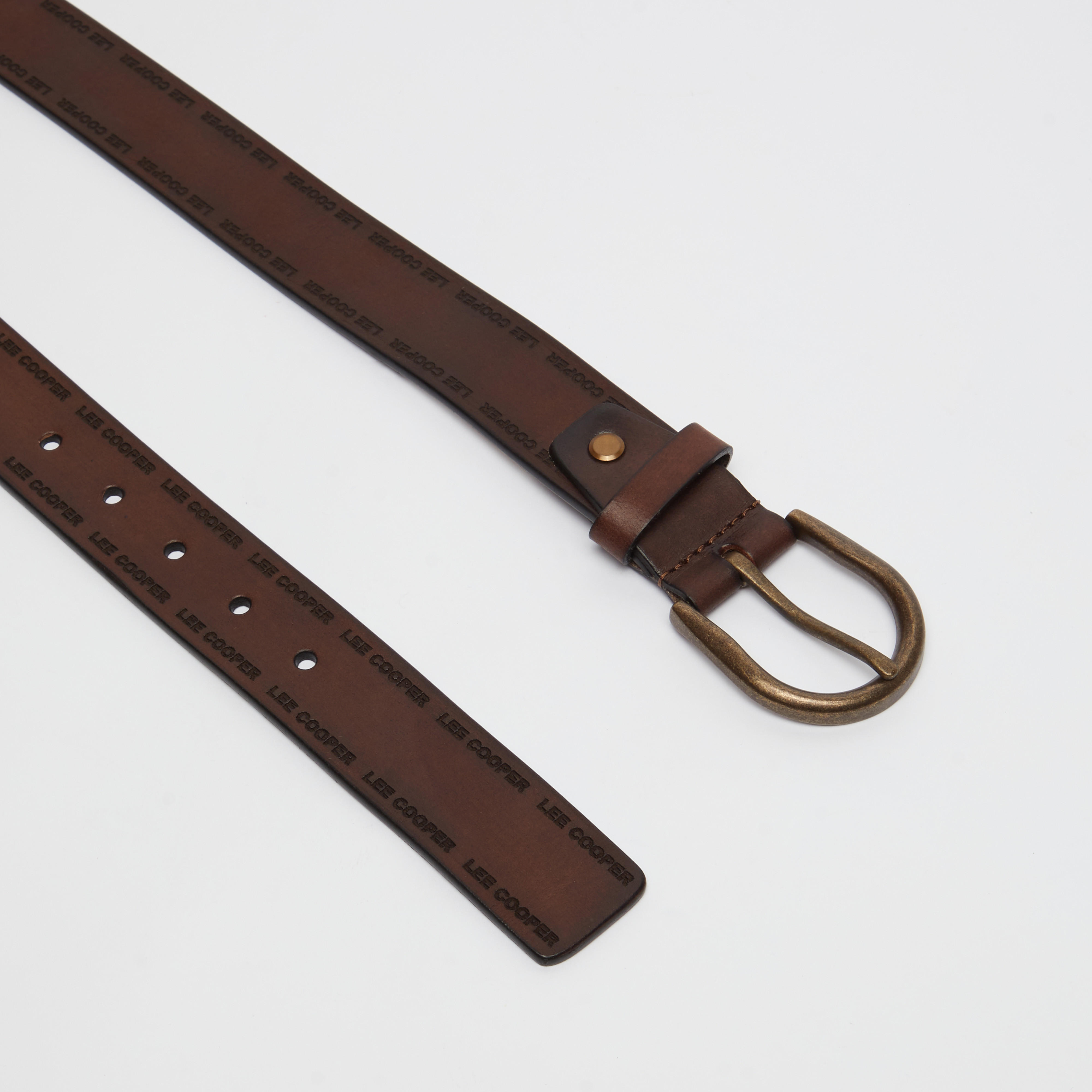 حزام بارز الملمس بإزيم  دبوس للإغلاق من  لي كوبر-men-beltsandwallets-belts-image-2