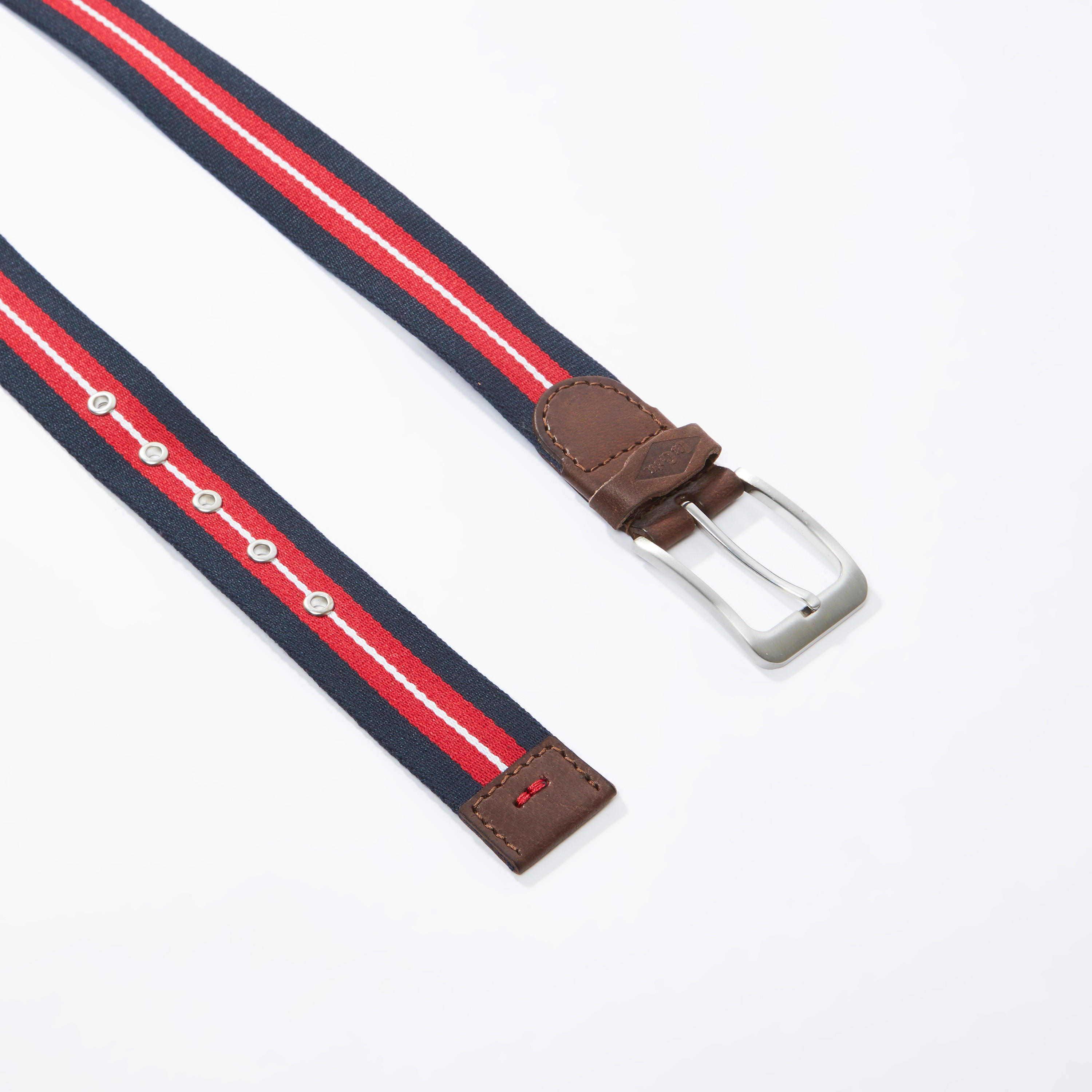 حزام مخطط مع إبزيم بدبوس لإحكام الإغلاق من لي كوبر-men-beltsandwallets-belts-image-3