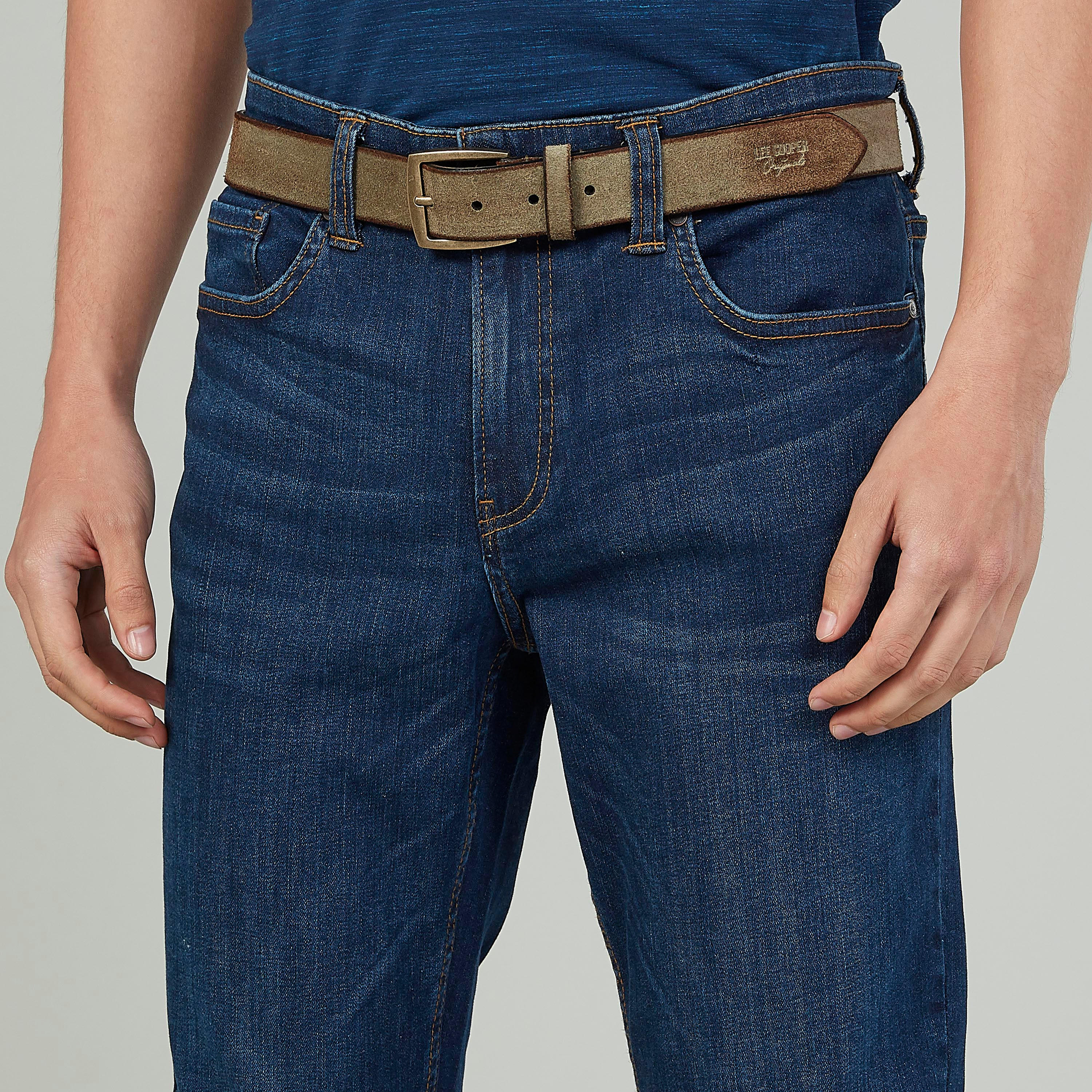 حزام بارز الملمس بإبزيم إغلاق بدبوس من لي كوبر-men-beltsandwallets-belts-image-2