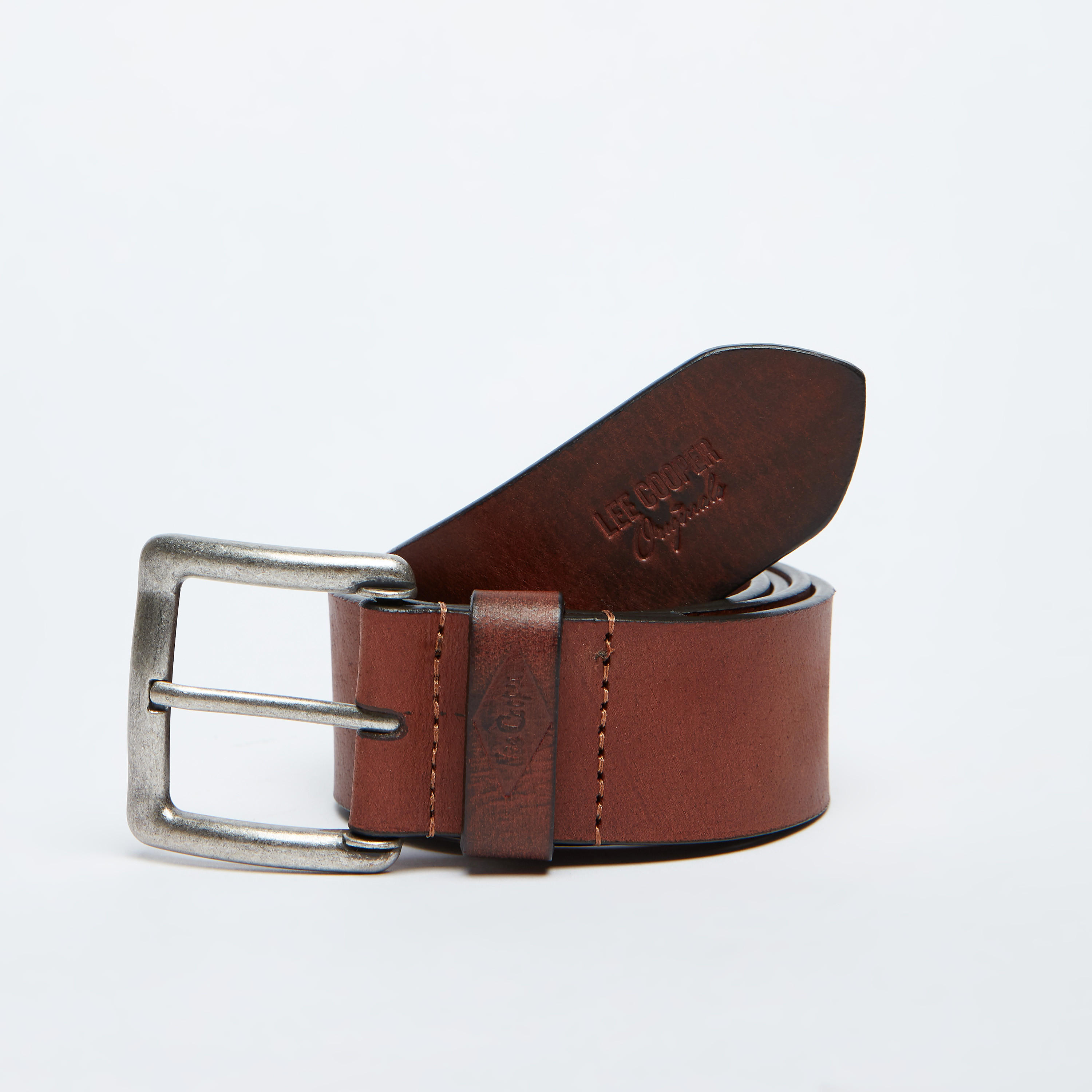 حزام بارز الملمس بإبزيم إغلاق بدبوس من لي كوبر-men-beltsandwallets-belts-image-3