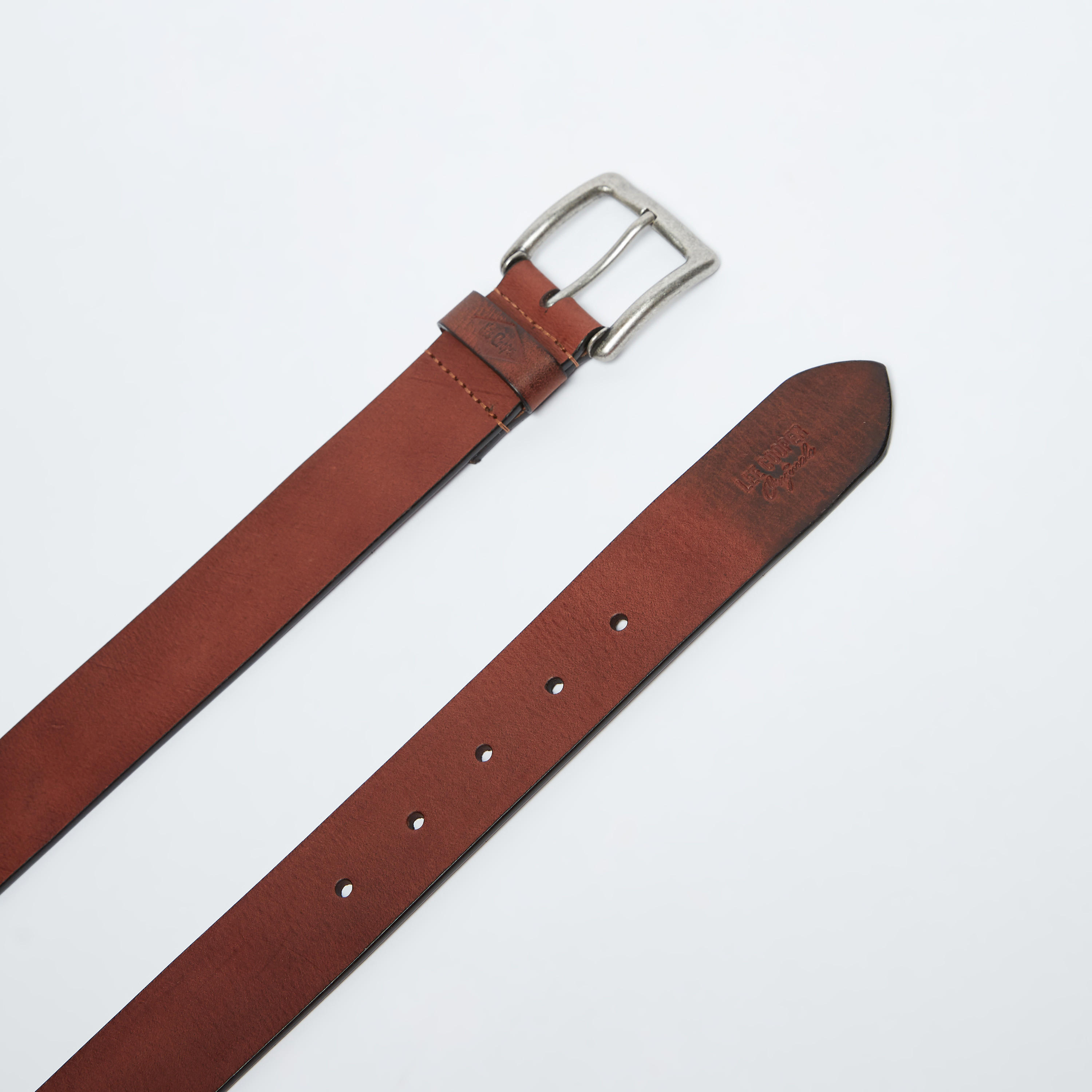 حزام بارز الملمس بإبزيم إغلاق بدبوس من لي كوبر-men-beltsandwallets-belts-image-1