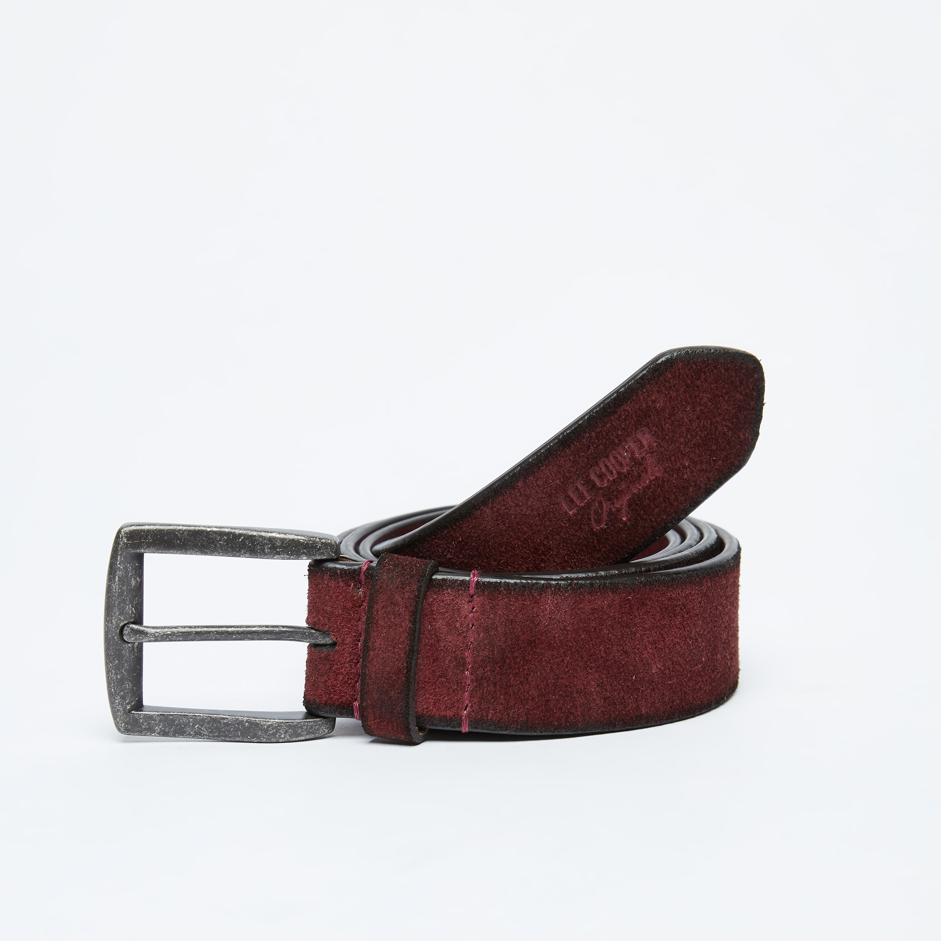 حزام بارز الملمس بإبزيم إغلاق بدبوس من لي كوبر-men-beltsandwallets-belts-image-1