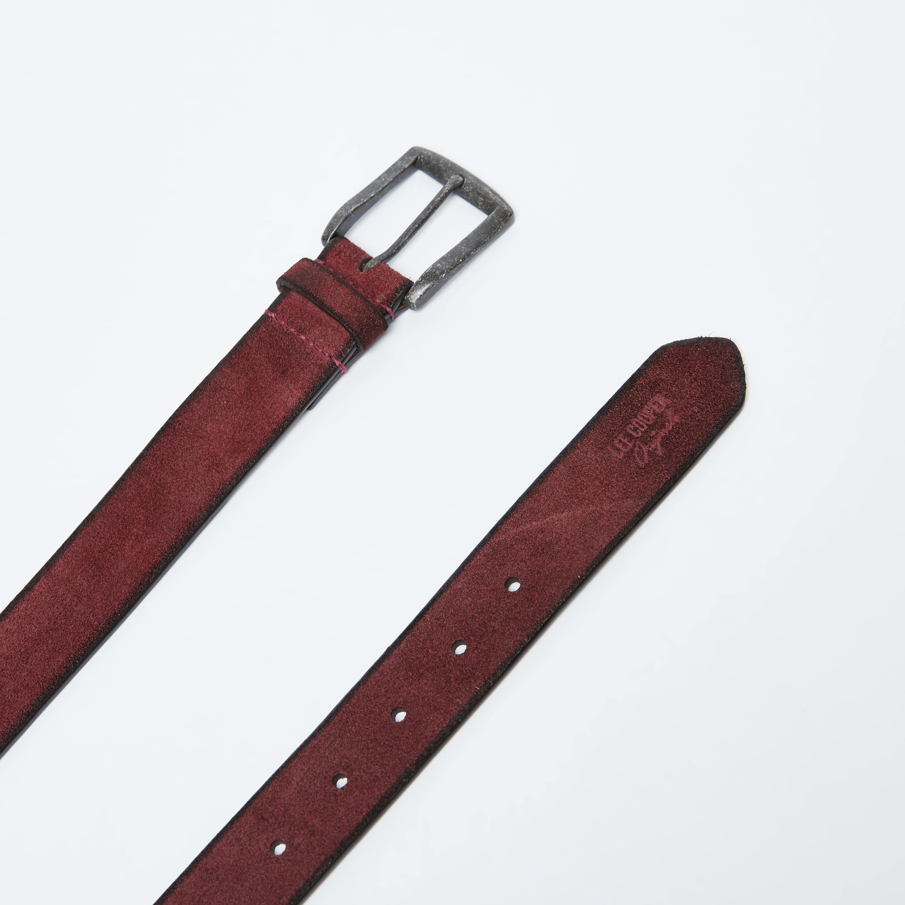حزام بارز الملمس بإبزيم إغلاق بدبوس من لي كوبر-men-beltsandwallets-belts-image-3