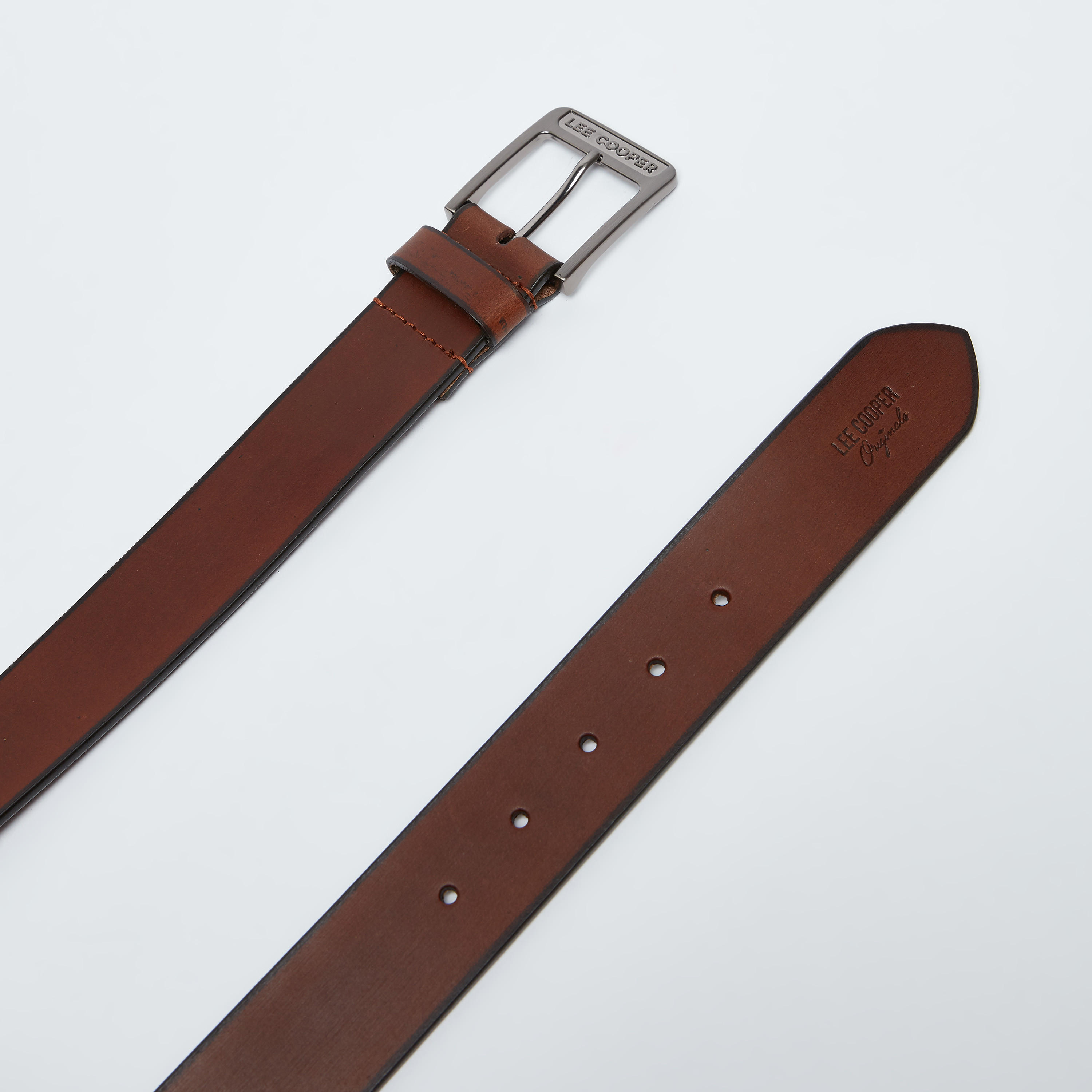 حزام بارز الملمس بإبزيم إغلاق بدبوس من لي كوبر-men-beltsandwallets-belts-image-3