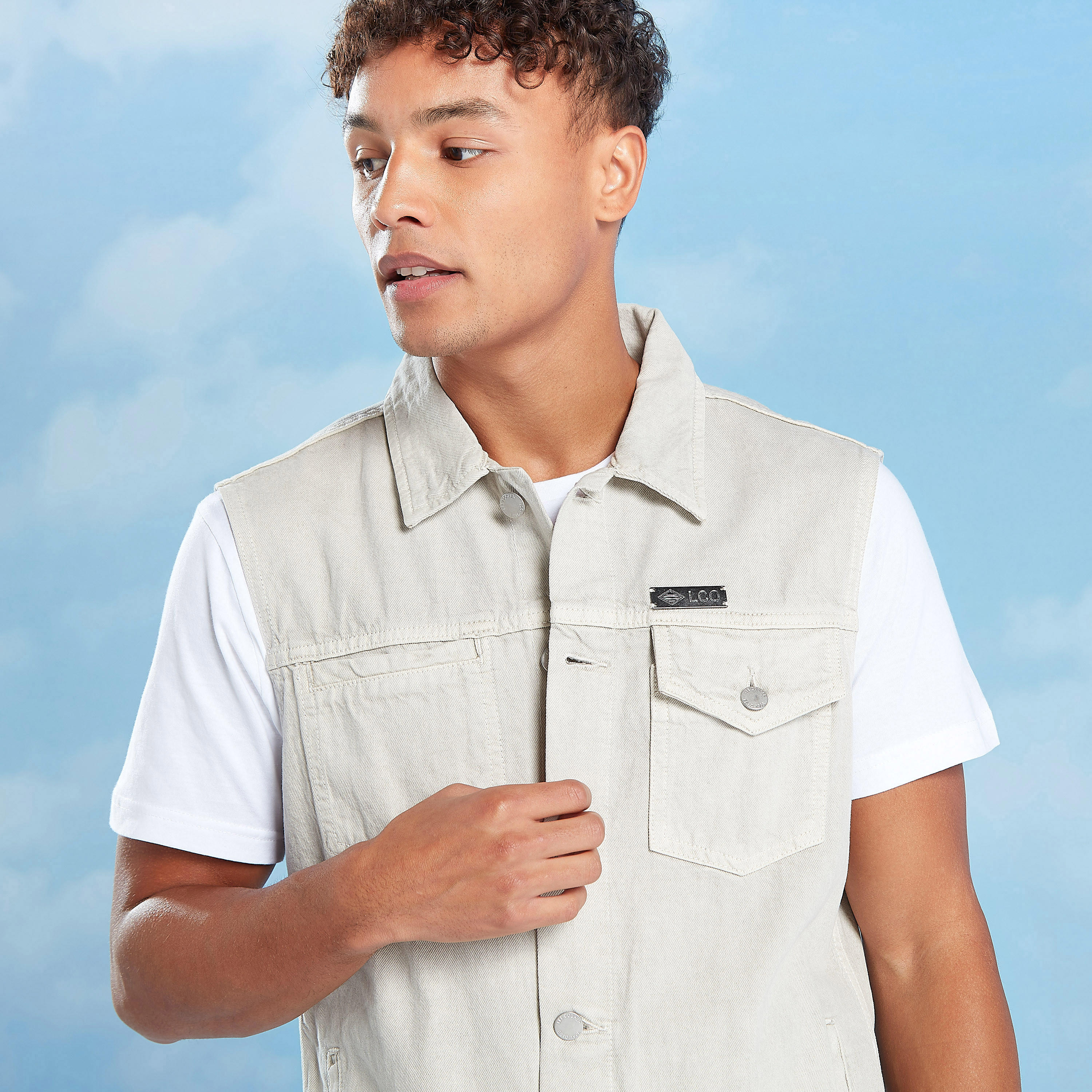 Solid Denim Sleeveless Jacket with Flap Pockets-men-clothing-jacketsandblazers-jackets-image-3