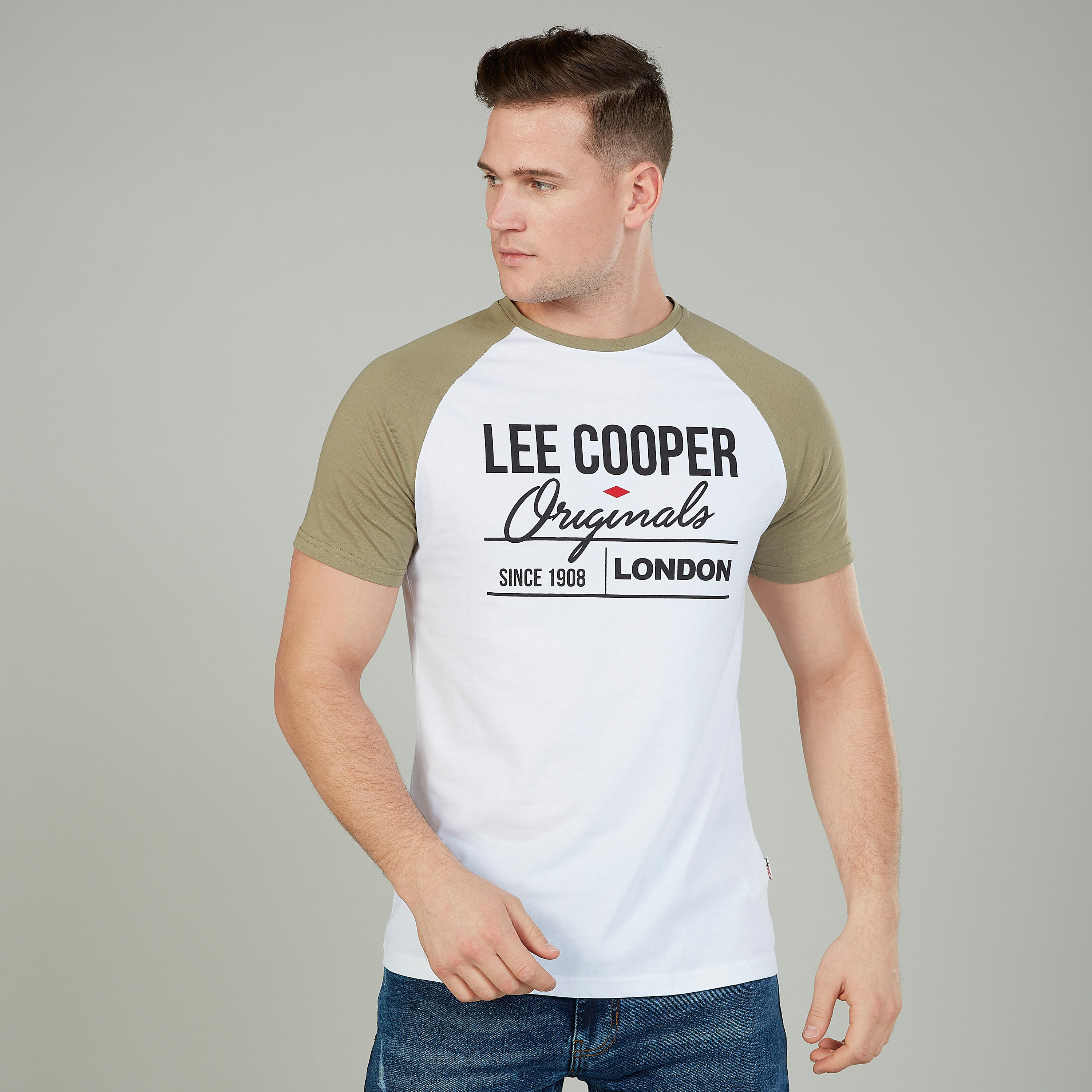 Lee Cooper Printed T-shirt with Crew Neck and Raglan Sleeves-men-clothing-tshirtsandpolos-tshirts-image-1