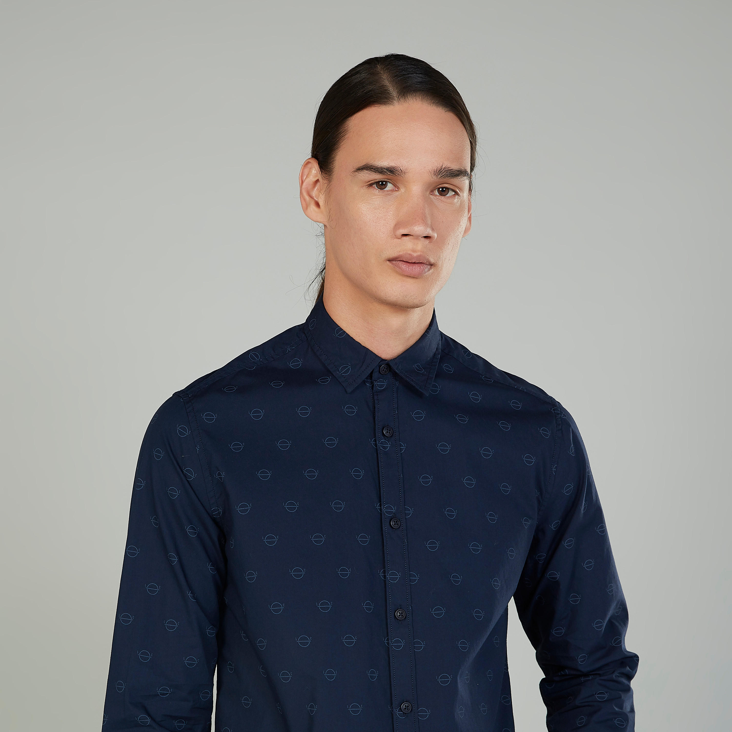 قميص بياقة عاديّة وأكمام طويلة وطبعات من لي كوبر-men-clothing-shirts-image-3
