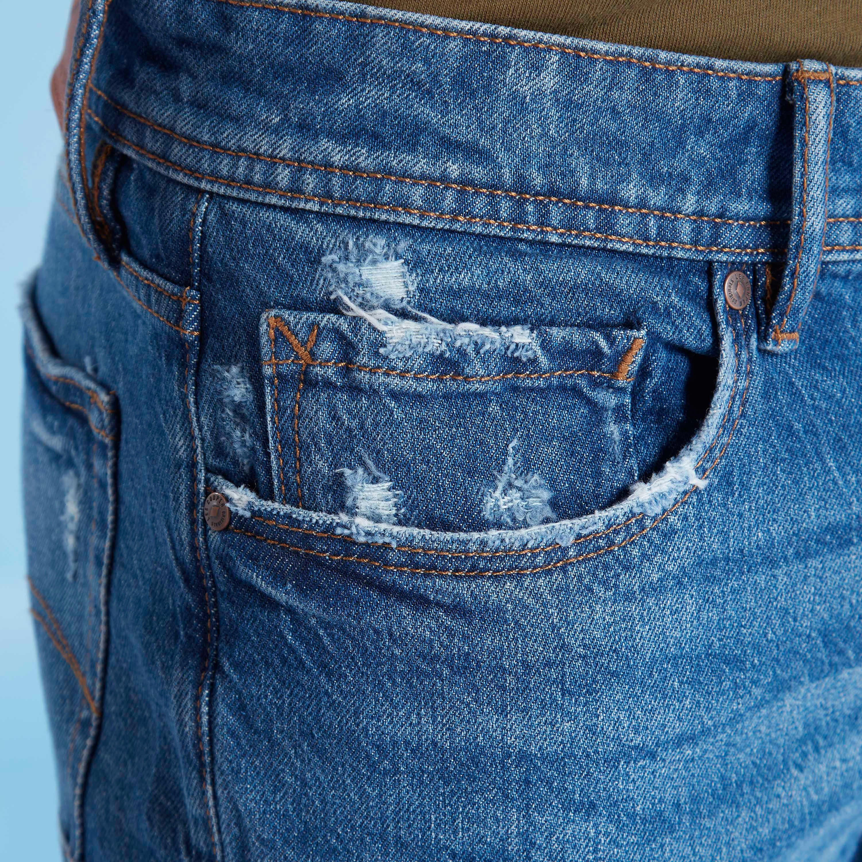 Lee Cooper Slim Fit Full Length Solid Low-Rise Jeans with Pockets-men-clothing-bottoms-jeans-image-4