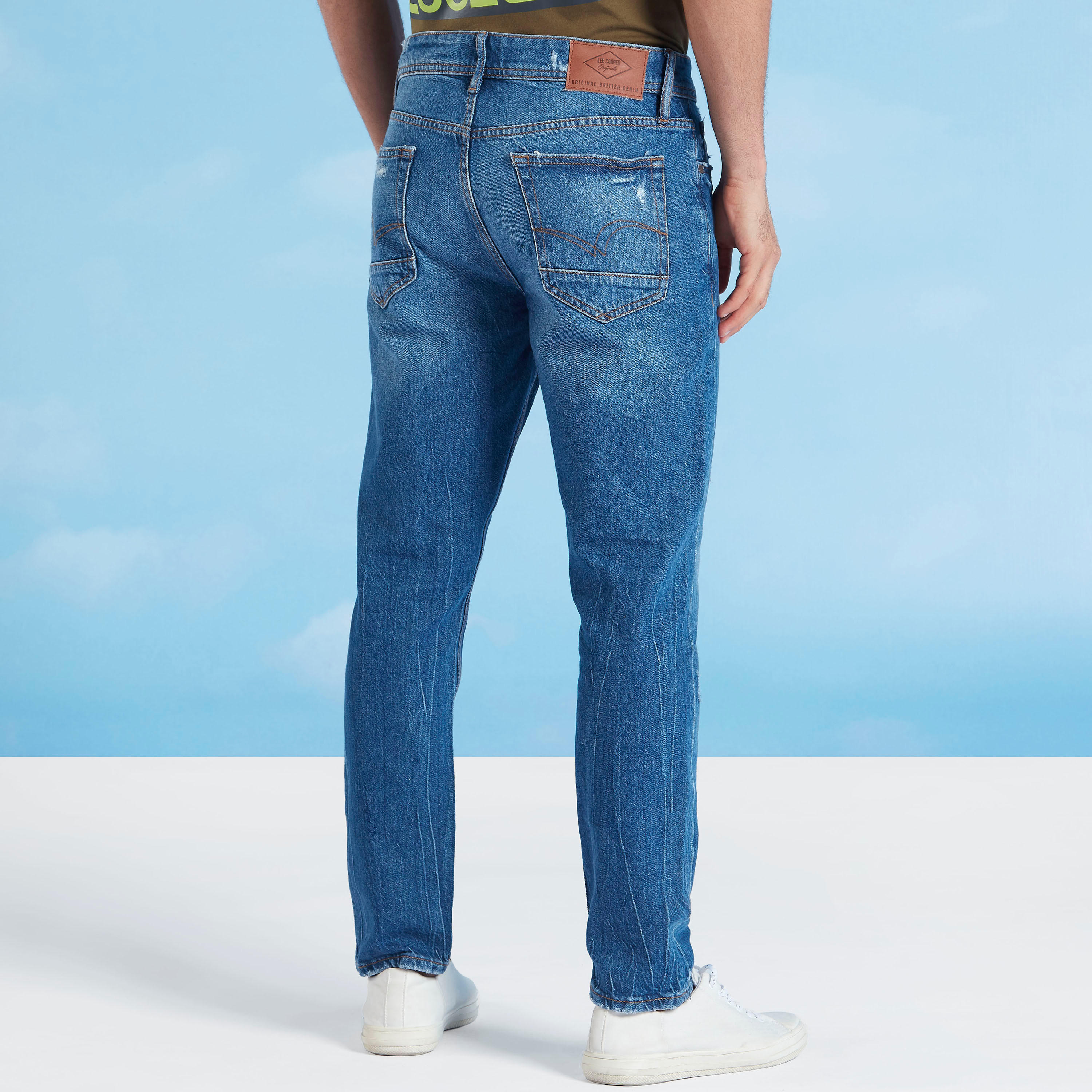 Lee Cooper Slim Fit Full Length Solid Low-Rise Jeans with Pockets-men-clothing-bottoms-jeans-image-6
