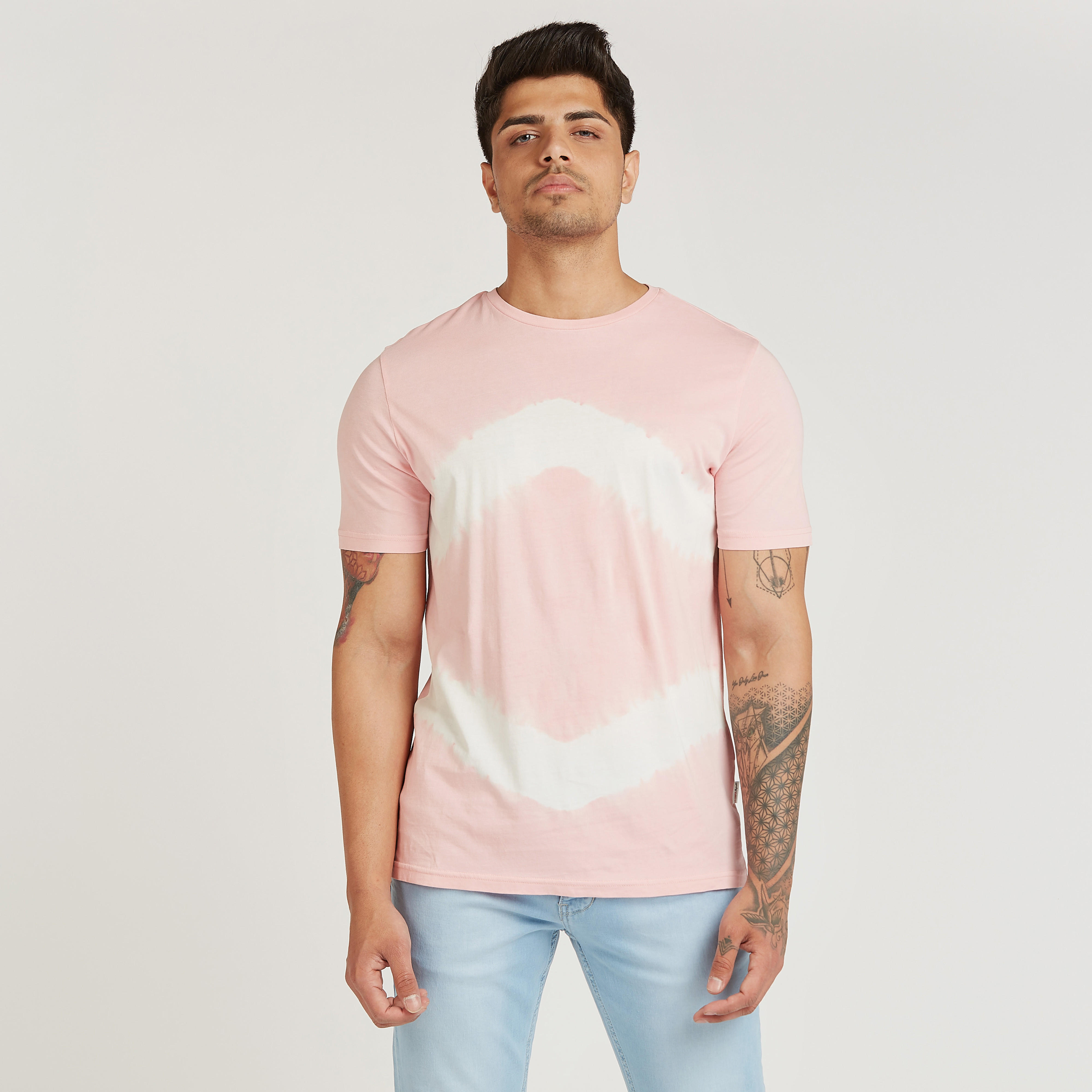 Lee Cooper Printed T-shirt with Crew Neck and Short Sleeves-men-clothing-tshirtsandpolos-tshirts-image-1