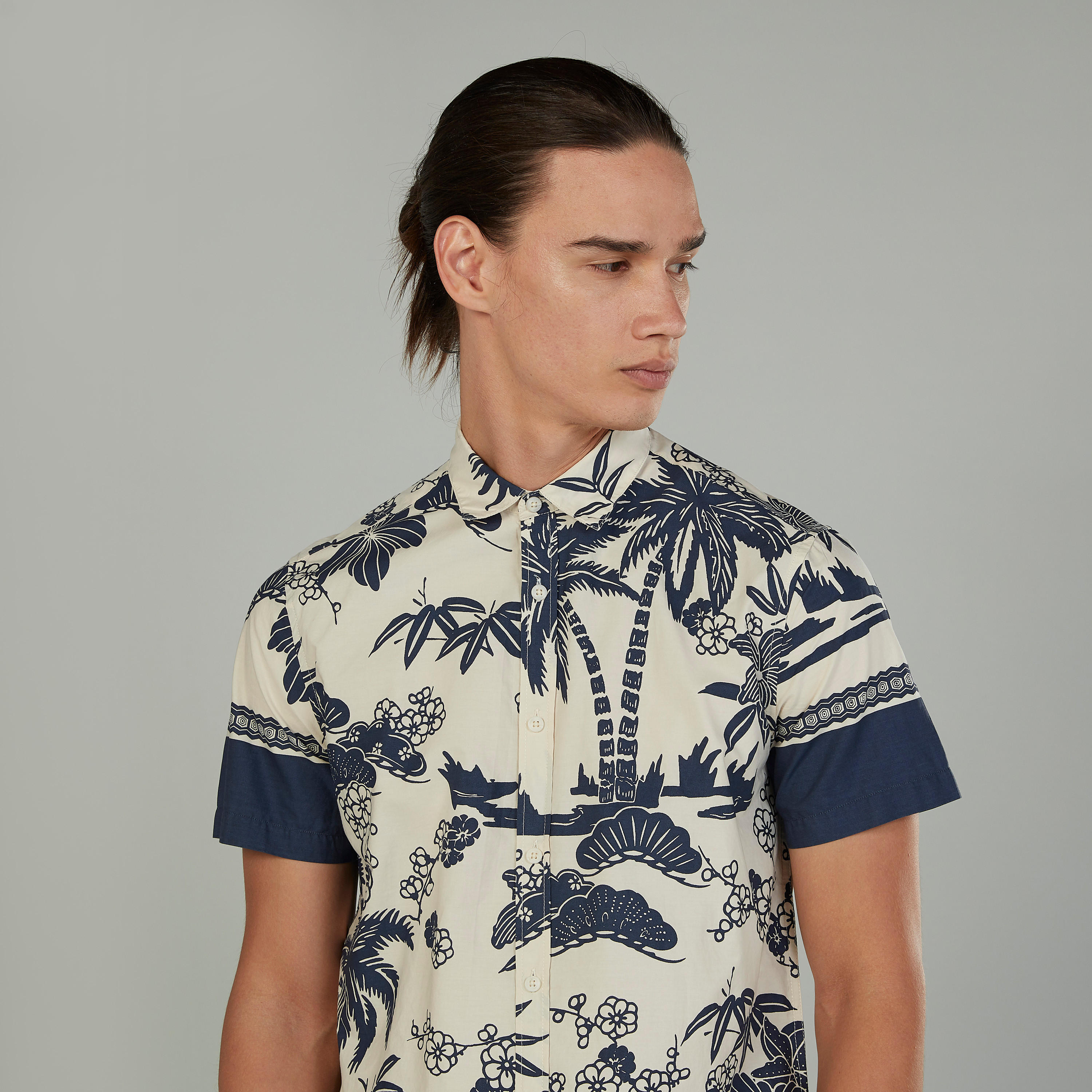 Lee Cooper Printed Shirt with Short Sleeves and Spread Collar-men-clothing-shirts-image-3