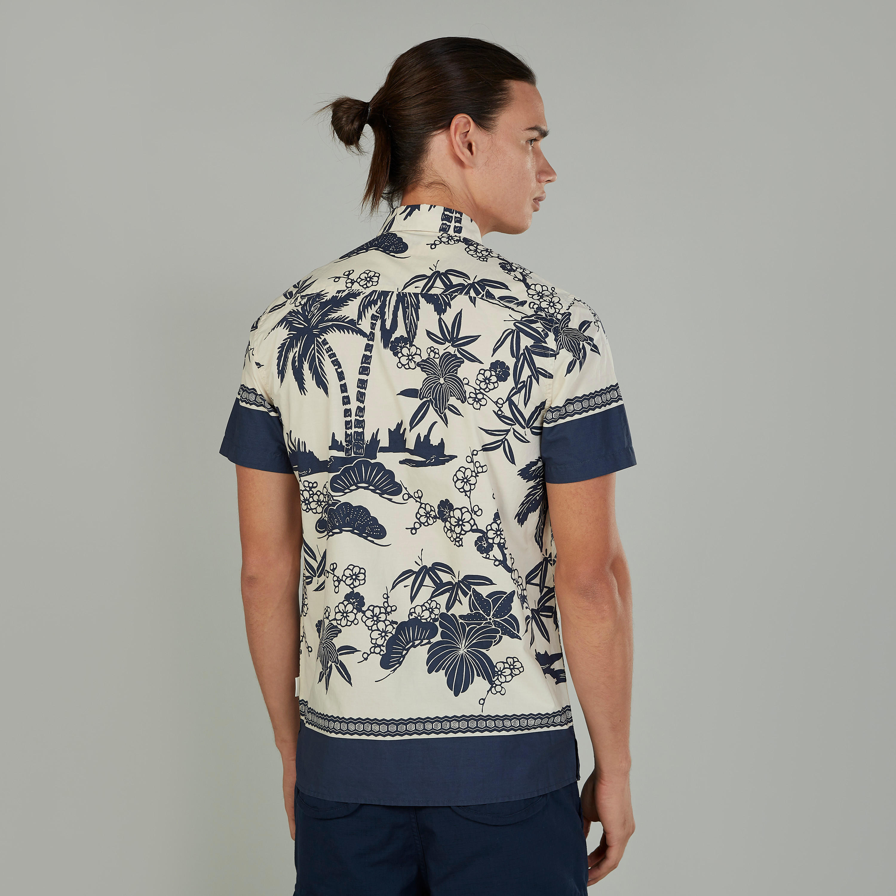 Lee Cooper Printed Shirt with Short Sleeves and Spread Collar-men-clothing-shirts-image-4