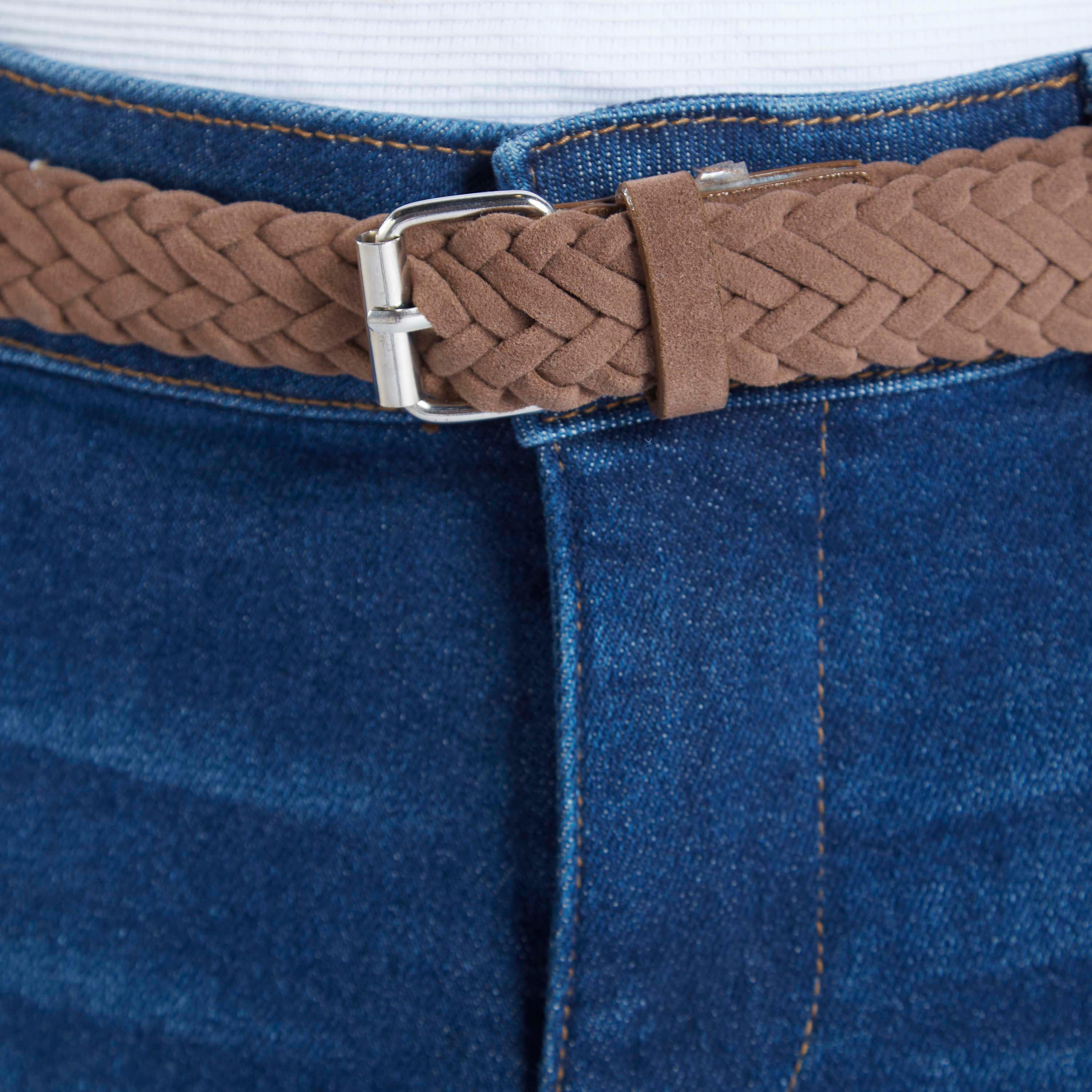 بنطلون جينز كاروت فيت ممزّق بخصر متوسط الارتفاع وتفاصيل جيوب من لي كوبر-men-clothing-bottoms-jeans-image-3