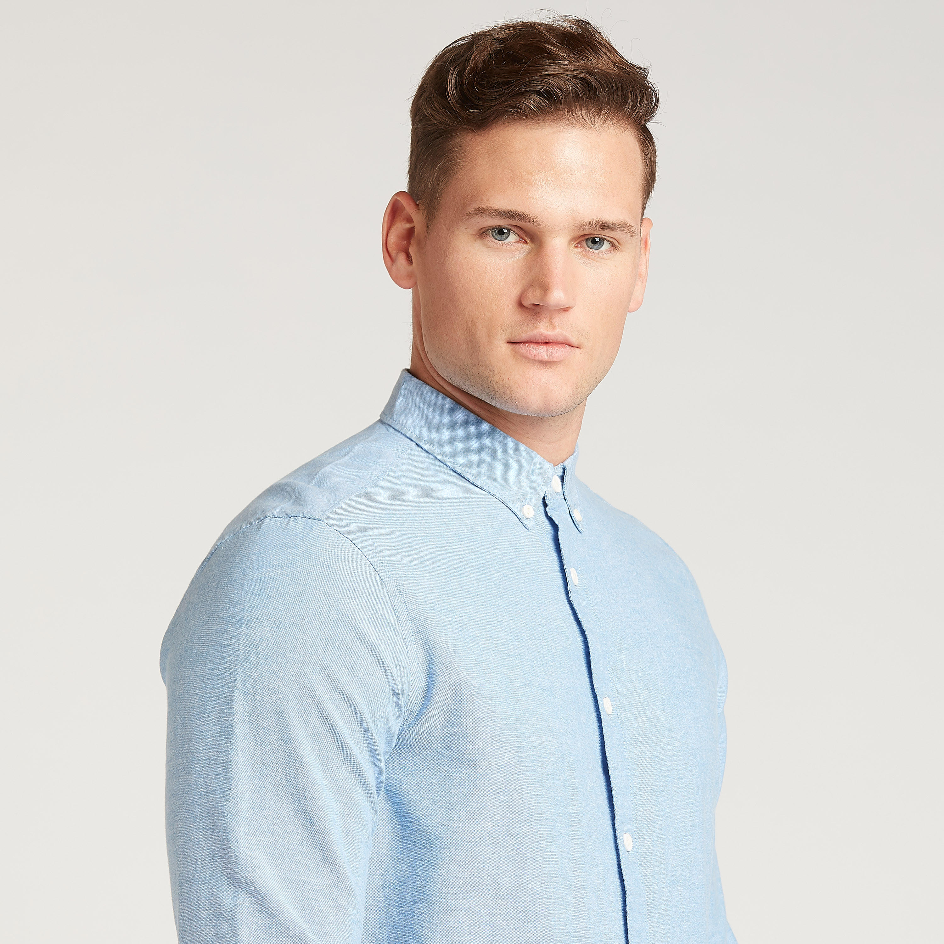 Lee Cooper Solid Shirt with Long Sleeves and Spread Collar-men-clothing-shirts-image-3