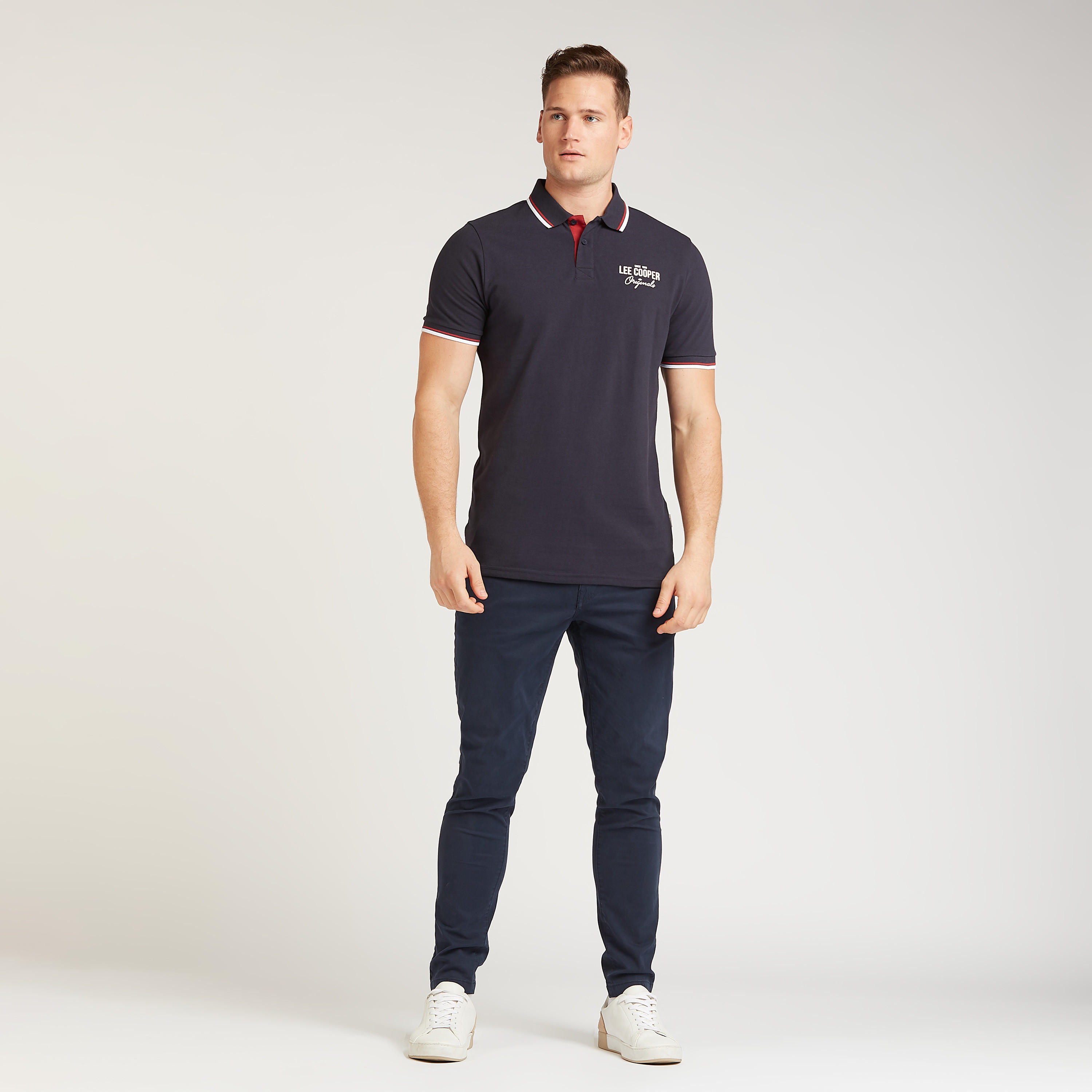 تيشيرت بولو بأكمام قصيرة بطبعات من لي كوبر-men-clothing-tshirtsandpolos-polos-image-2