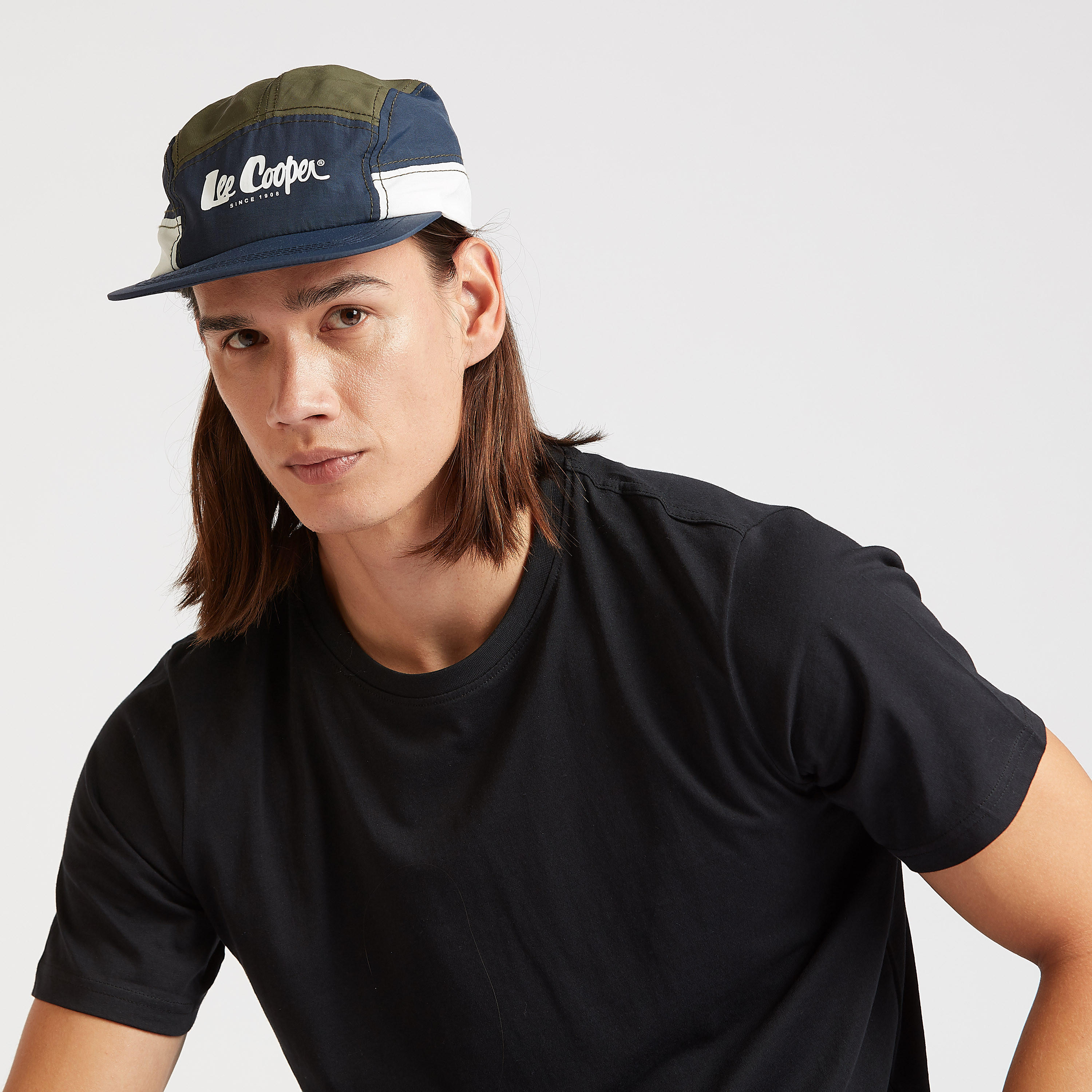 Lee Cooper Printed Cap with Clip-On Closure-men-caps-image-2