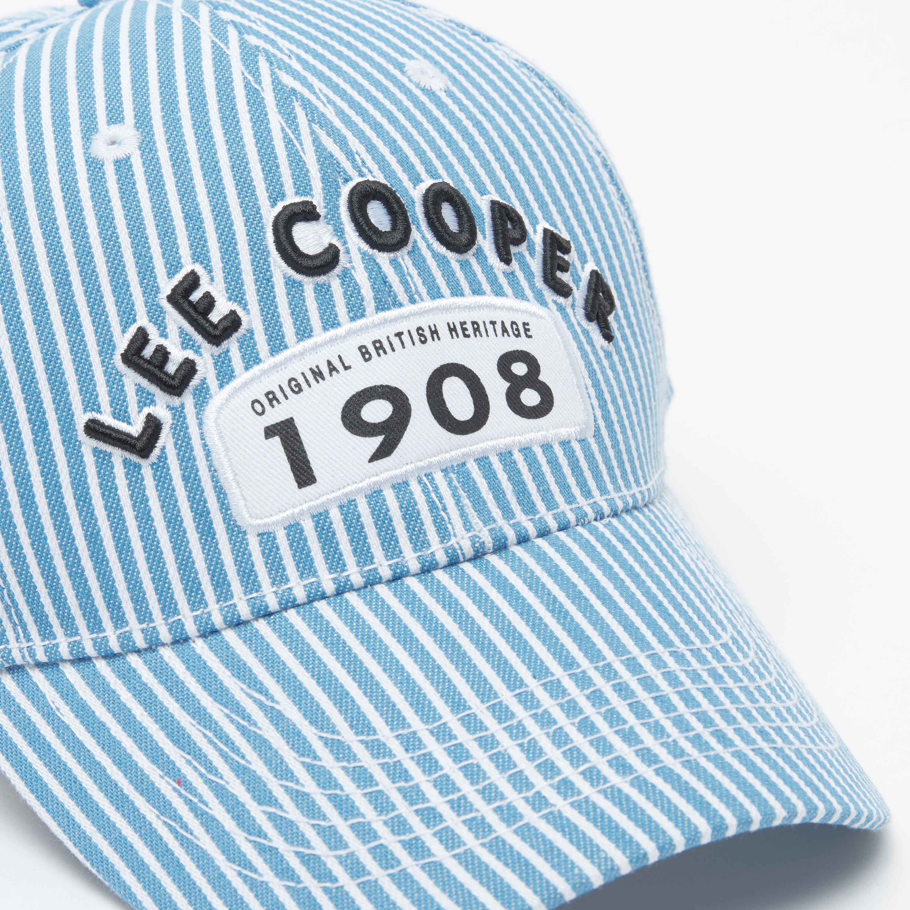 Lee Cooper Striped Cap with Plate Buckle Closure-men-caps-image-3