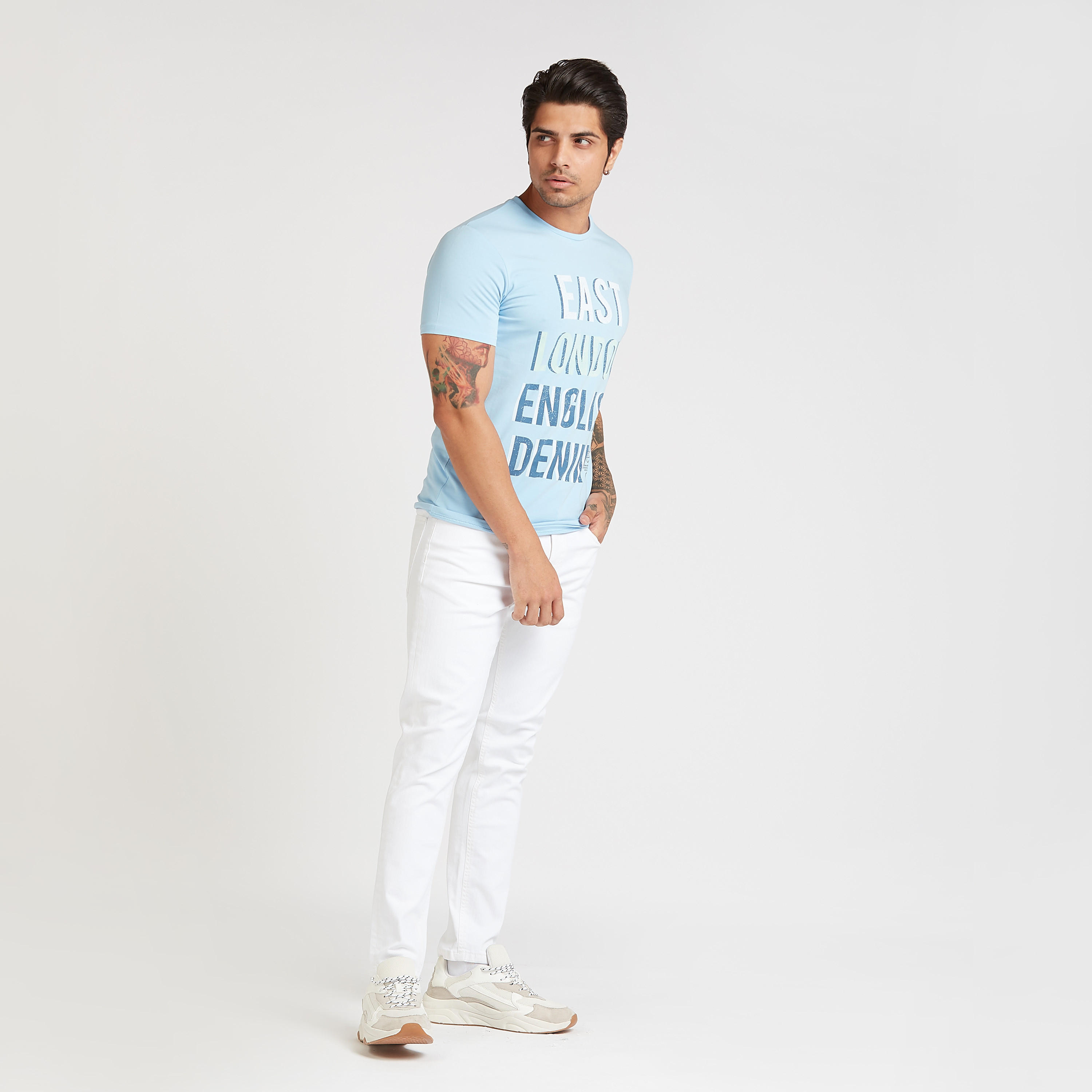 Lee Cooper Typographic Print T-shirt with Crew Neck and Short Sleeves-men-clothing-tshirtsandpolos-tshirts-image-2