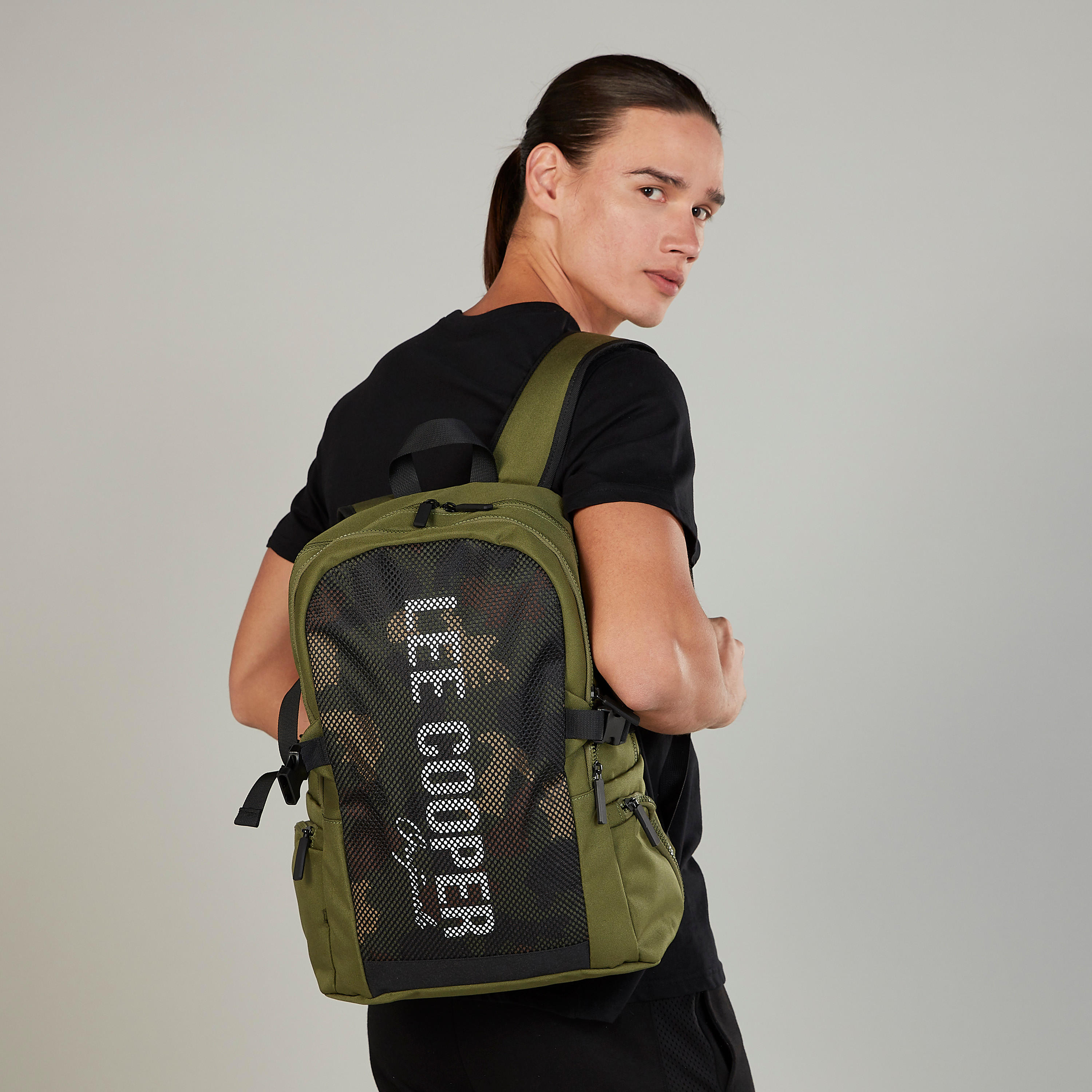 Lee Cooper Printed Backpack with Adjustable Shoulder Straps-men-bags-image-4