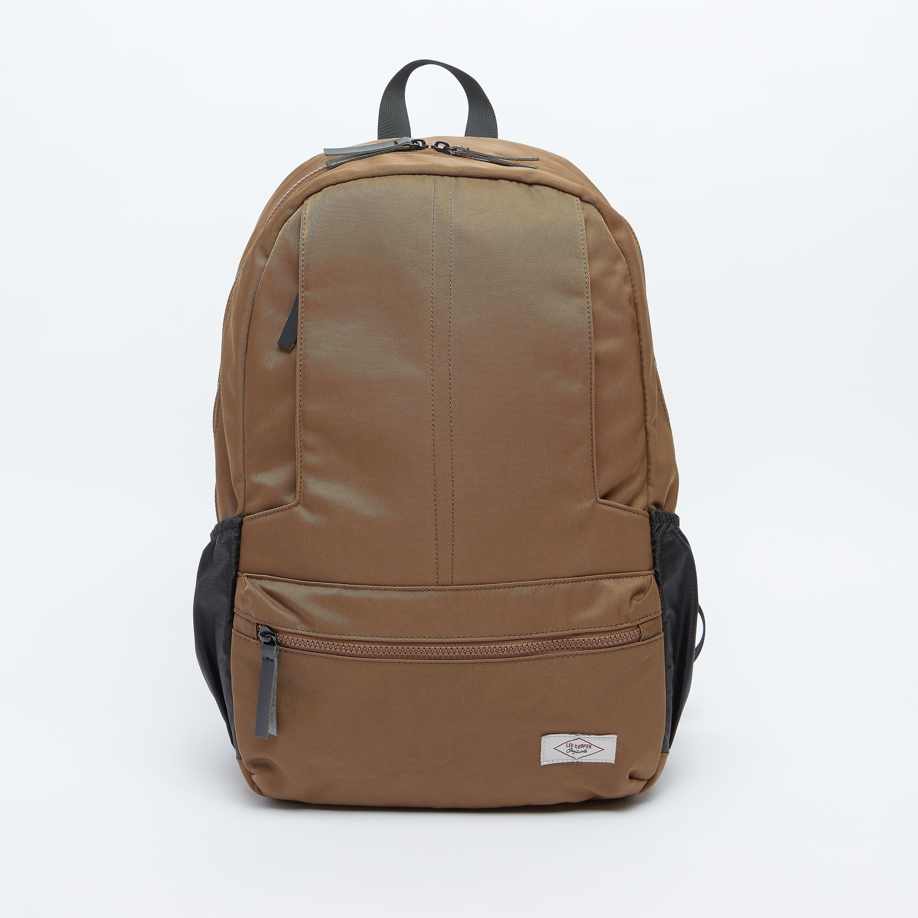 Lee Cooper Solid Backpack with Adjustable Shoulder Straps-men-bags-image-1