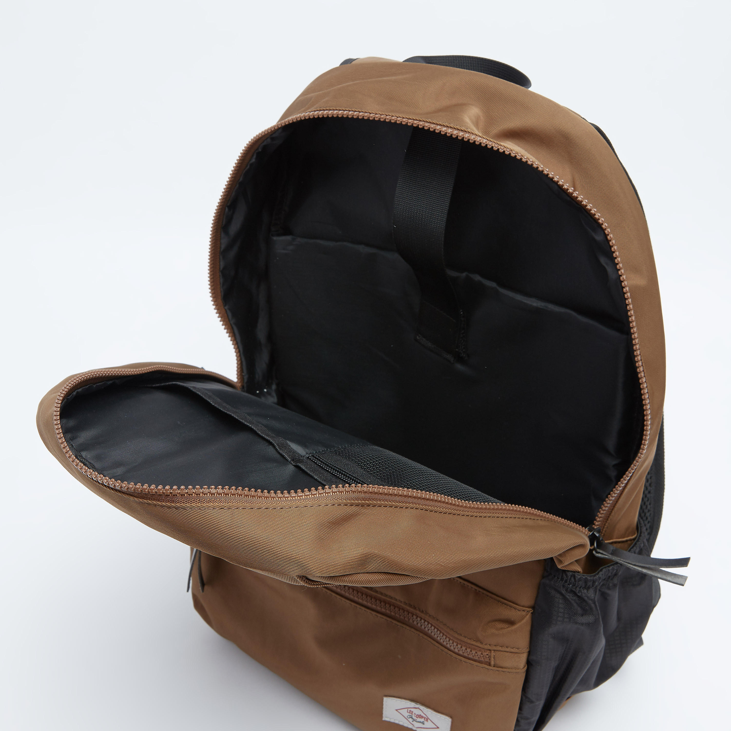 Lee Cooper Solid Backpack with Adjustable Shoulder Straps-men-bags-image-5