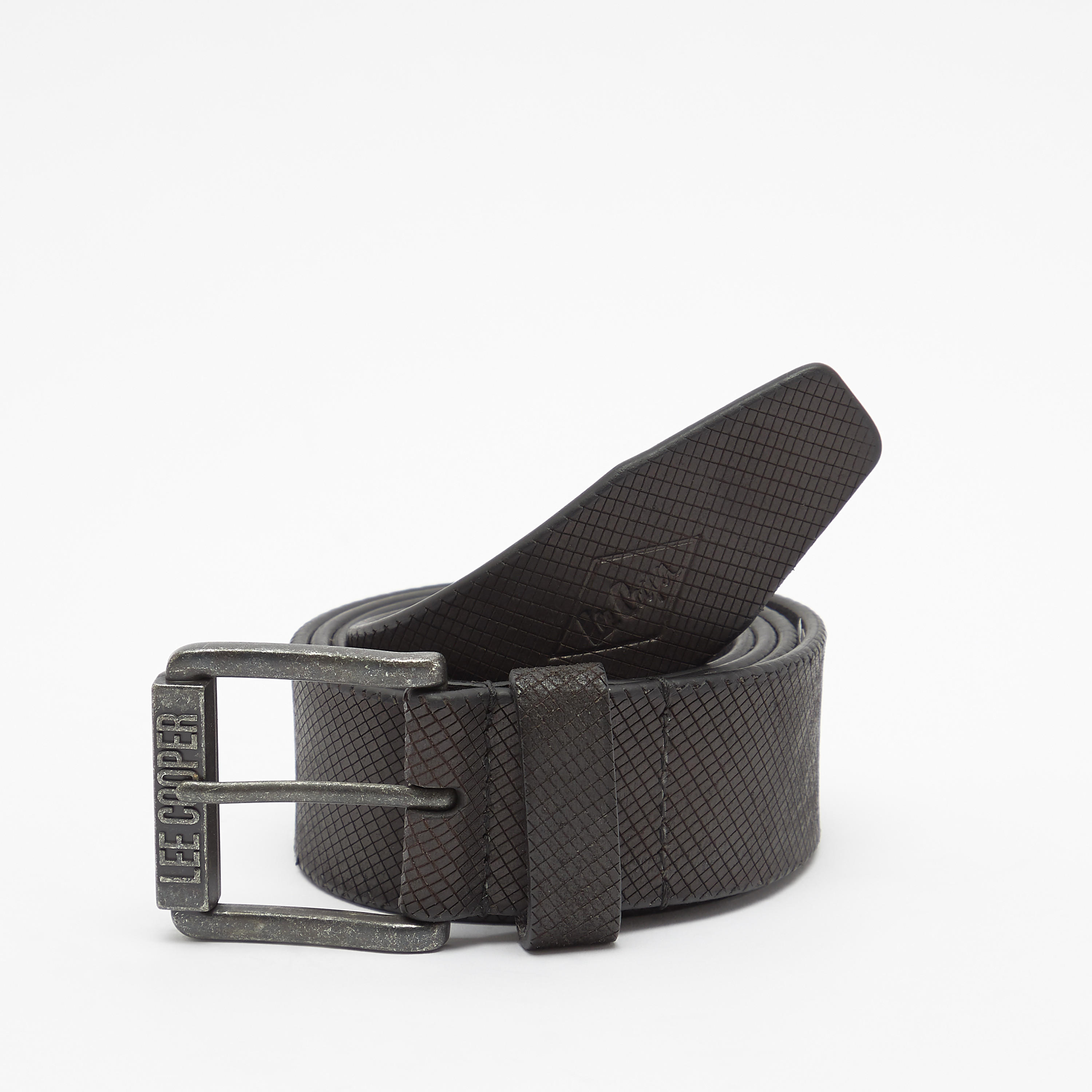 Lee Cooper Textured Belt with Pin Buckle Closure-men-beltsandwallets-belts-image-1